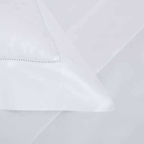 Frette Luxury Single Ajour King Duvet Cover - 100% Premium Cotton White Bedding Set for Master Bedroom & Guest Room Decor