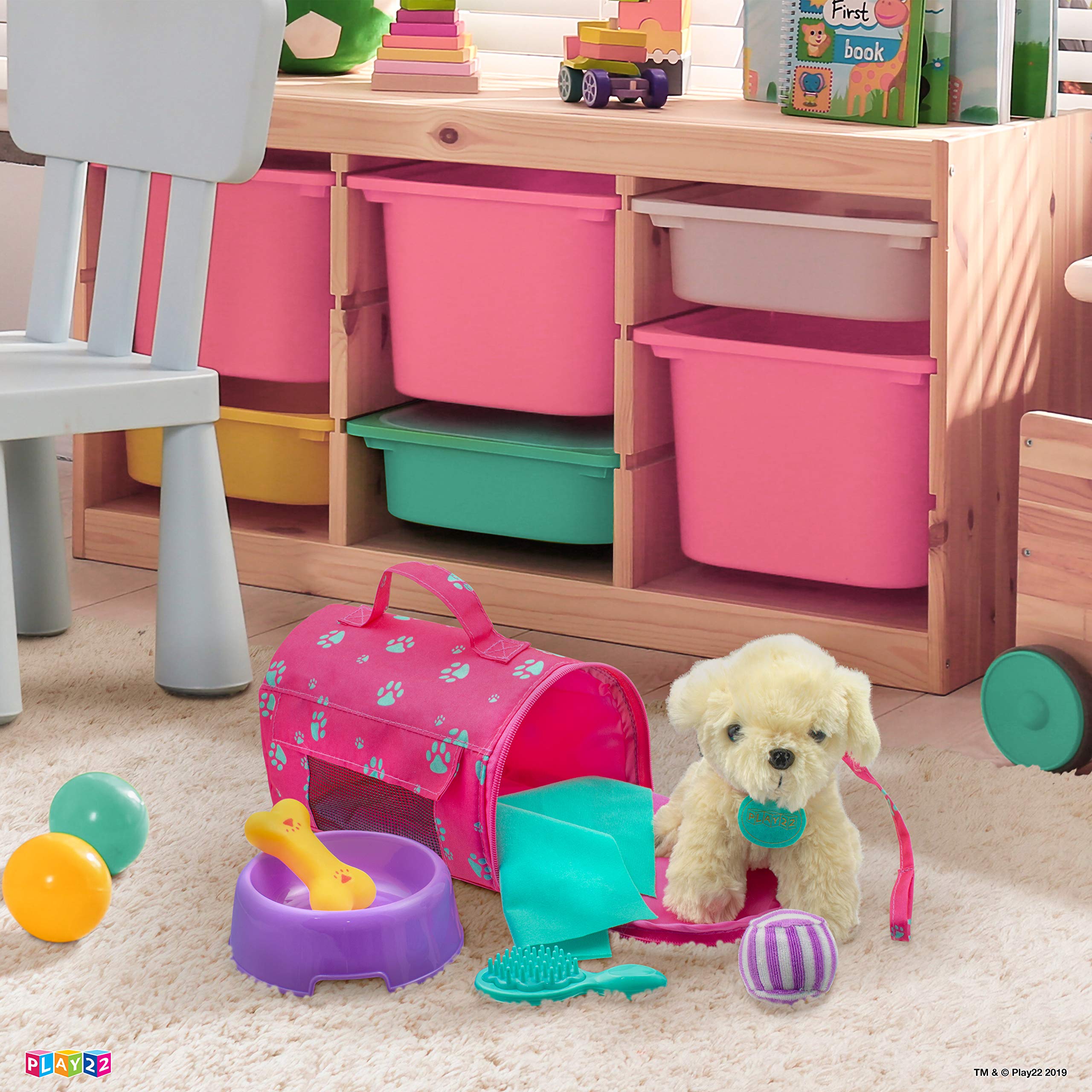 Play22 Plush Puppy Doll Set - 9PCS Kids Toys for 18