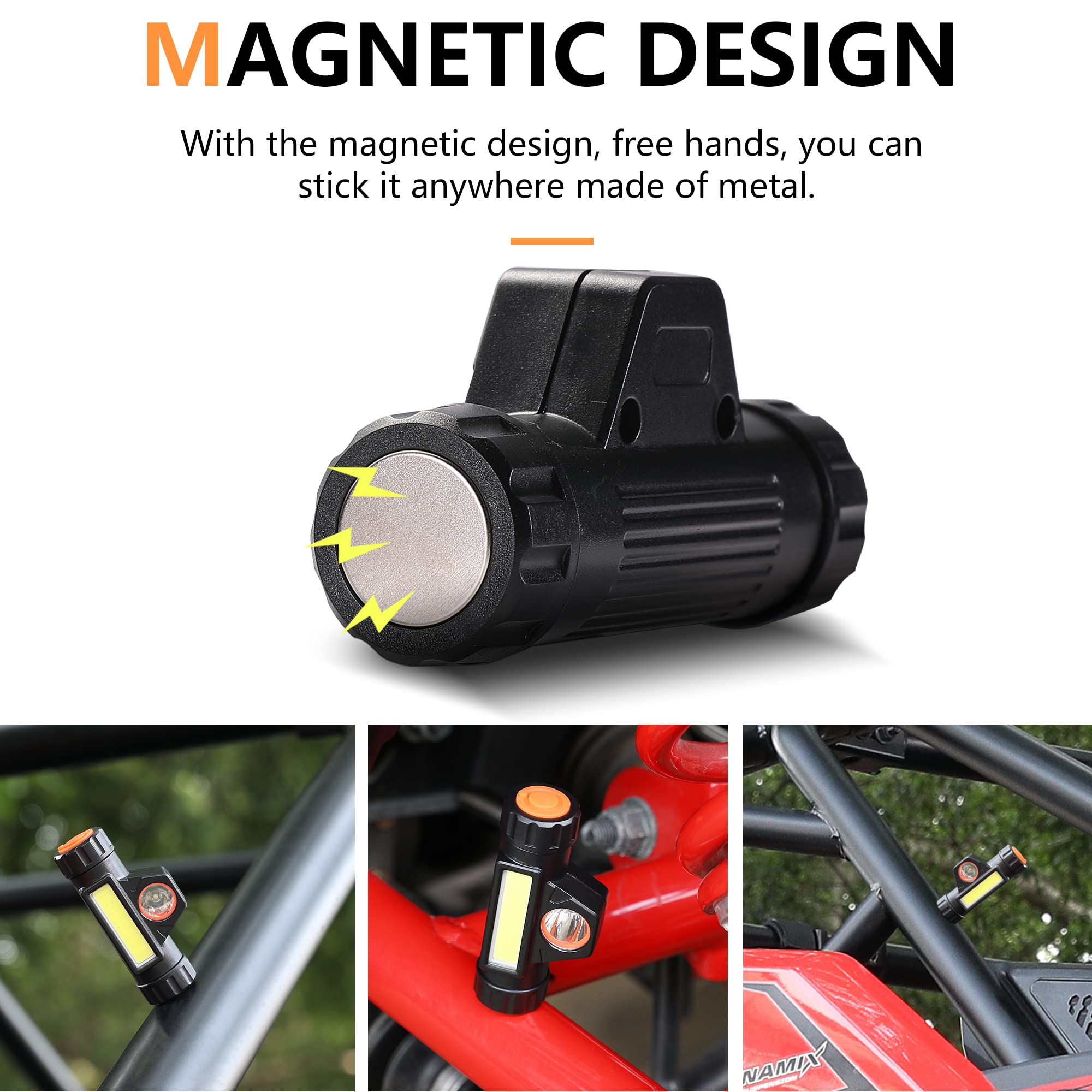 UTV ATV Roll Bar Grab Handles with LED Dome Light - 1.75