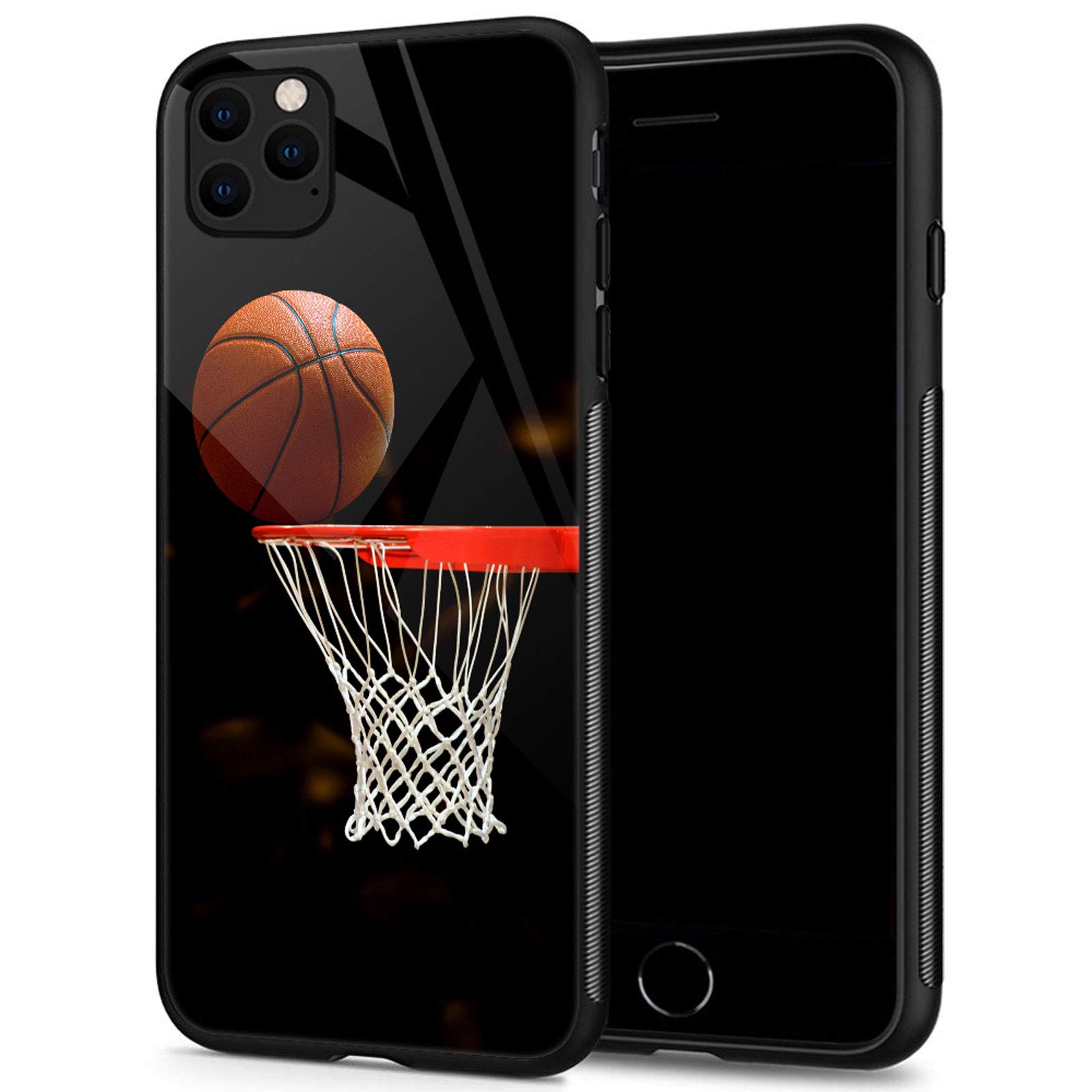 TnXee iPhone 13 Pro Max Case 6.7-inch - Basketball Design Tempered Glass Back Cover | Shockproof Protective Phone Case for Men & Women | Perfect for Sports Fans & Daily Use