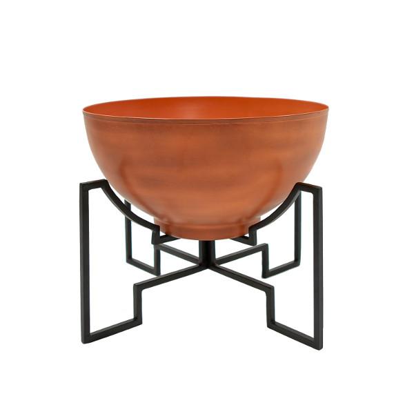 Jane Planters with Steel Patina Bowls - Modern Indoor/Outdoor Flower Pots for Home, Office & Garden Decor | Perfect for Succulents, Herbs & Small Plants
