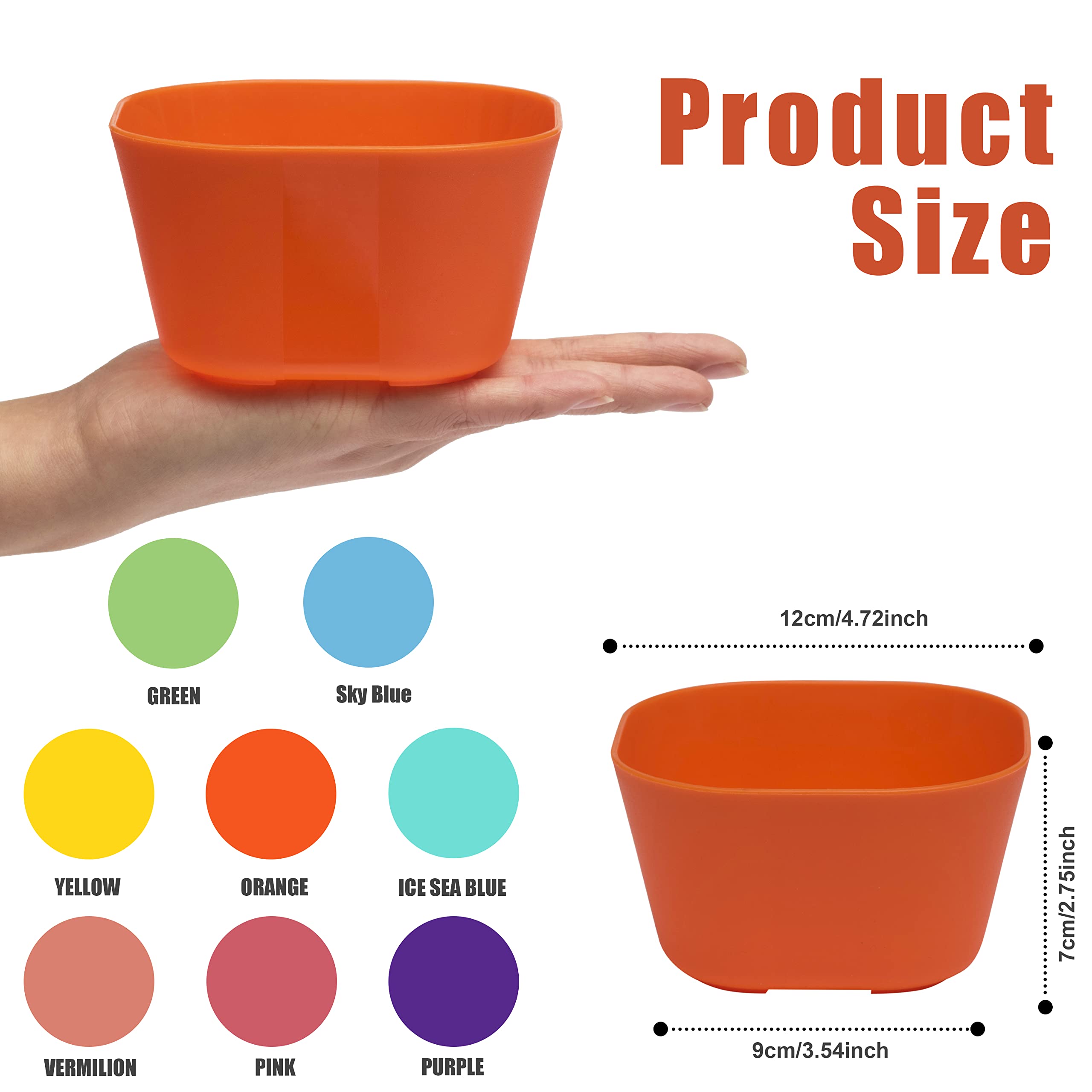 Klickpick 15oz Kids Bowls Set of 16 - Colorful BPA-Free Microwave & Dishwasher Safe Toddler Bowls for Snacks, Cereal, Meals - 8 Vibrant Colors - Perfect for Daycare, School Lunches & Family Dining