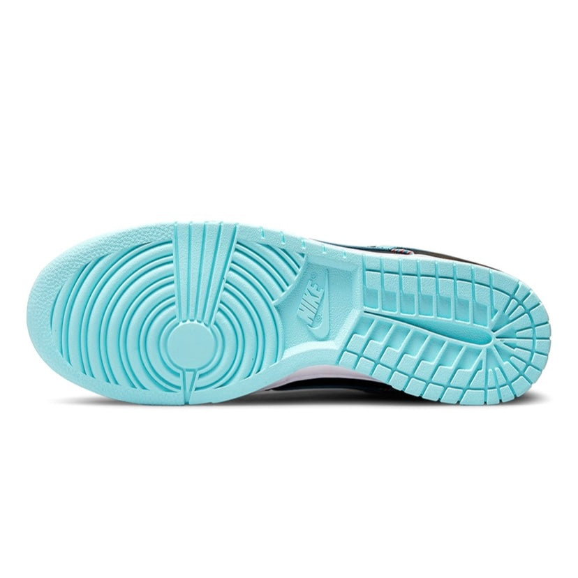 Nike Dunk Low Retro Men's Shoes - Black, Teal Blue, Vast Grey & White Colorway | Basketball Sneakers for Casual Wear & Street Style Fashion