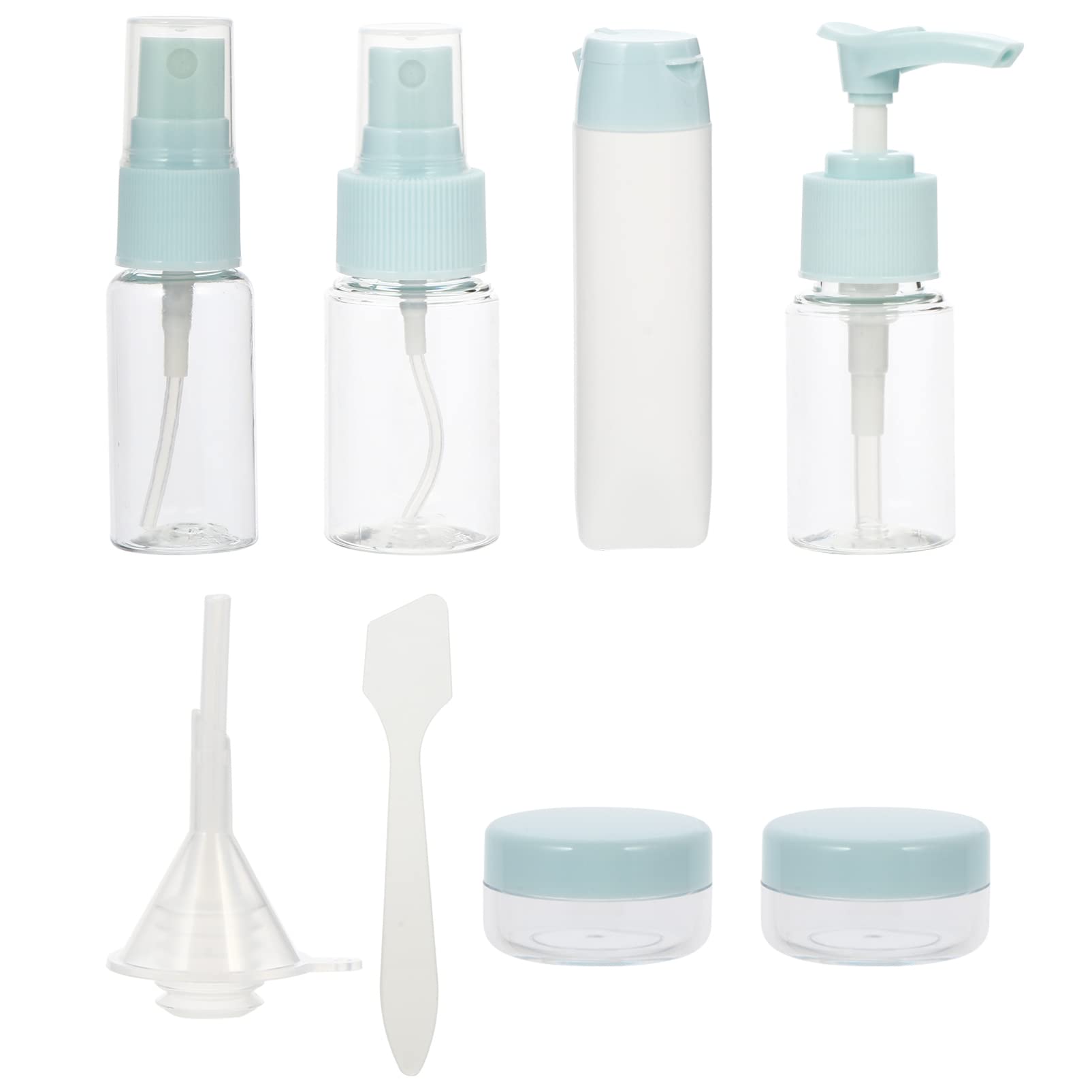 FRCOLOR Travel Cosmetic Bottles Set - 12pcs Clear Empty Squeeze Bottles for Shampoo, Lotion & Makeup | Leakproof Travel Size Containers | Perfect for Toiletries, Skincare & Airplane Carry-on