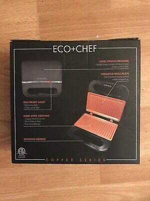 Premium Copper Electric Indoor Grill - Nonstick, Fast Heating, Healthy Cooking for Steak, Chicken & Veggies - Perfect for Small Kitchens, Apartments & Dorm Rooms