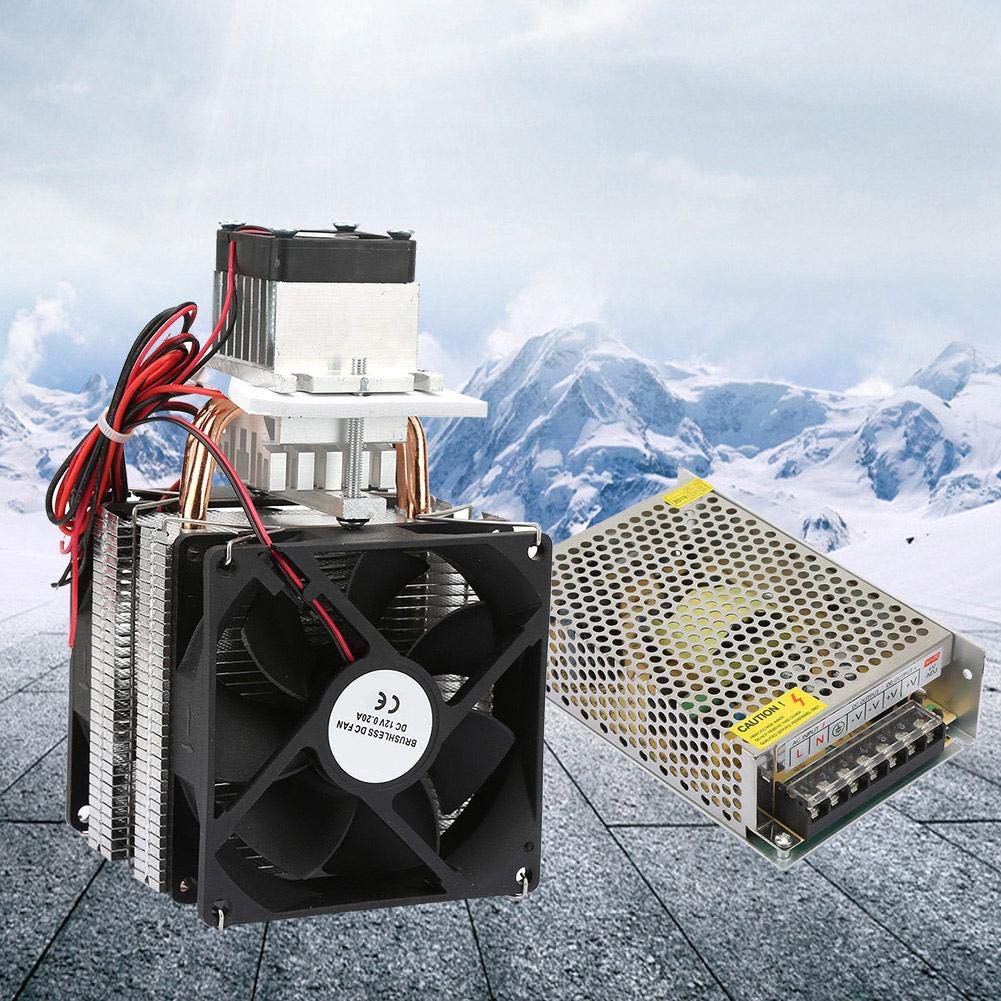 DC 12V 5A Thermoelectric Peltier Mini Fridge - DIY Semiconductor Cooler with Fan & Power Supply for Car, Office, and Camping