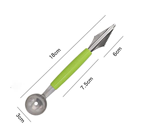WOIWO 3-Piece Fruit Carving Knife Set - Professional DIY Ball Digger & Platter Carving Tools for Kitchen - Random Colors - Perfect for Fruit Sculpting, Garnishing & Food Presentation