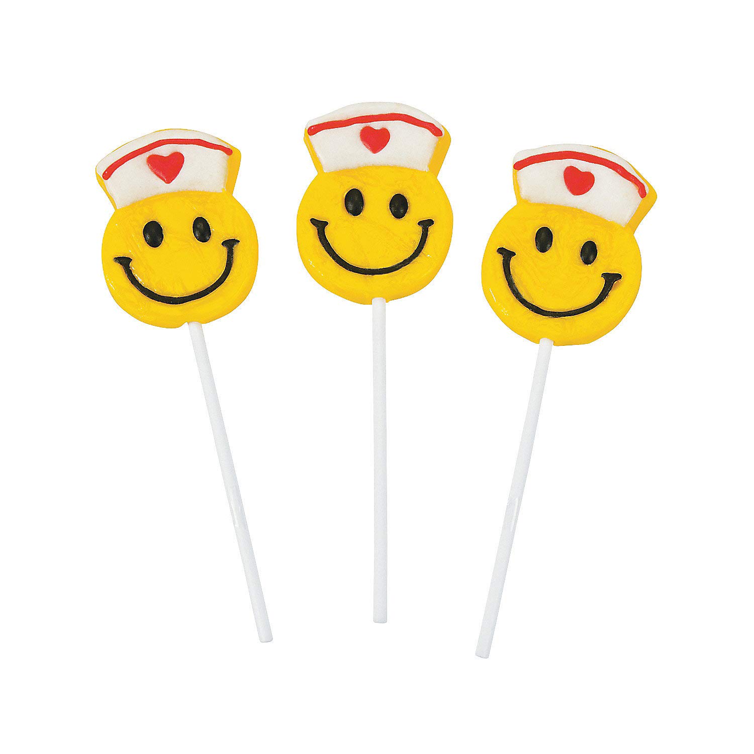 Smile Face Nurse Lollipops - 12 Individually Wrapped Get Well Candy for Nurses, Hospital Staff & Healthcare Workers - Perfect for Nurse Week Gifts, Medical Appreciation & Patient Care Packages