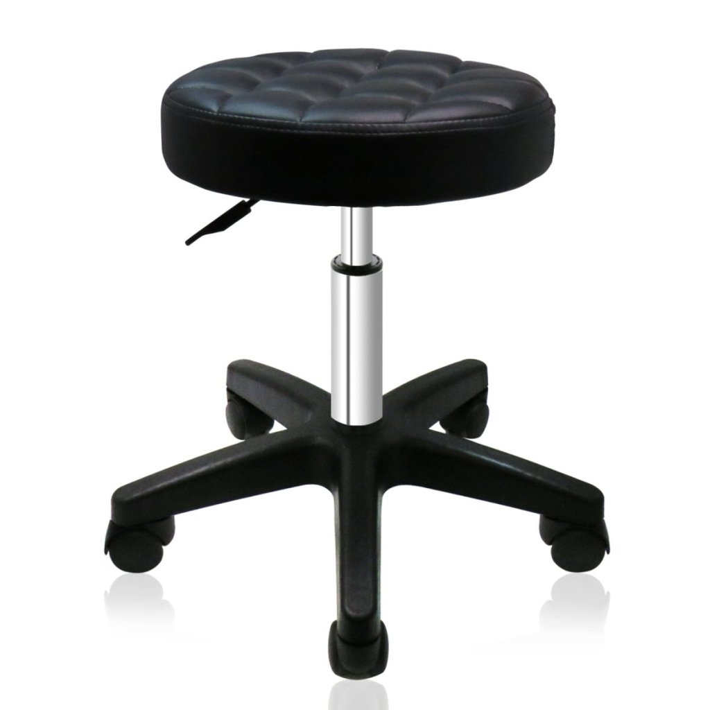 Greenlife Super Comfort Hydraulic Adjustable Height Rolling Stool RS321/2 - Ergonomic Rolling Chair for Salon, Tattoo, Massage & Office Use
