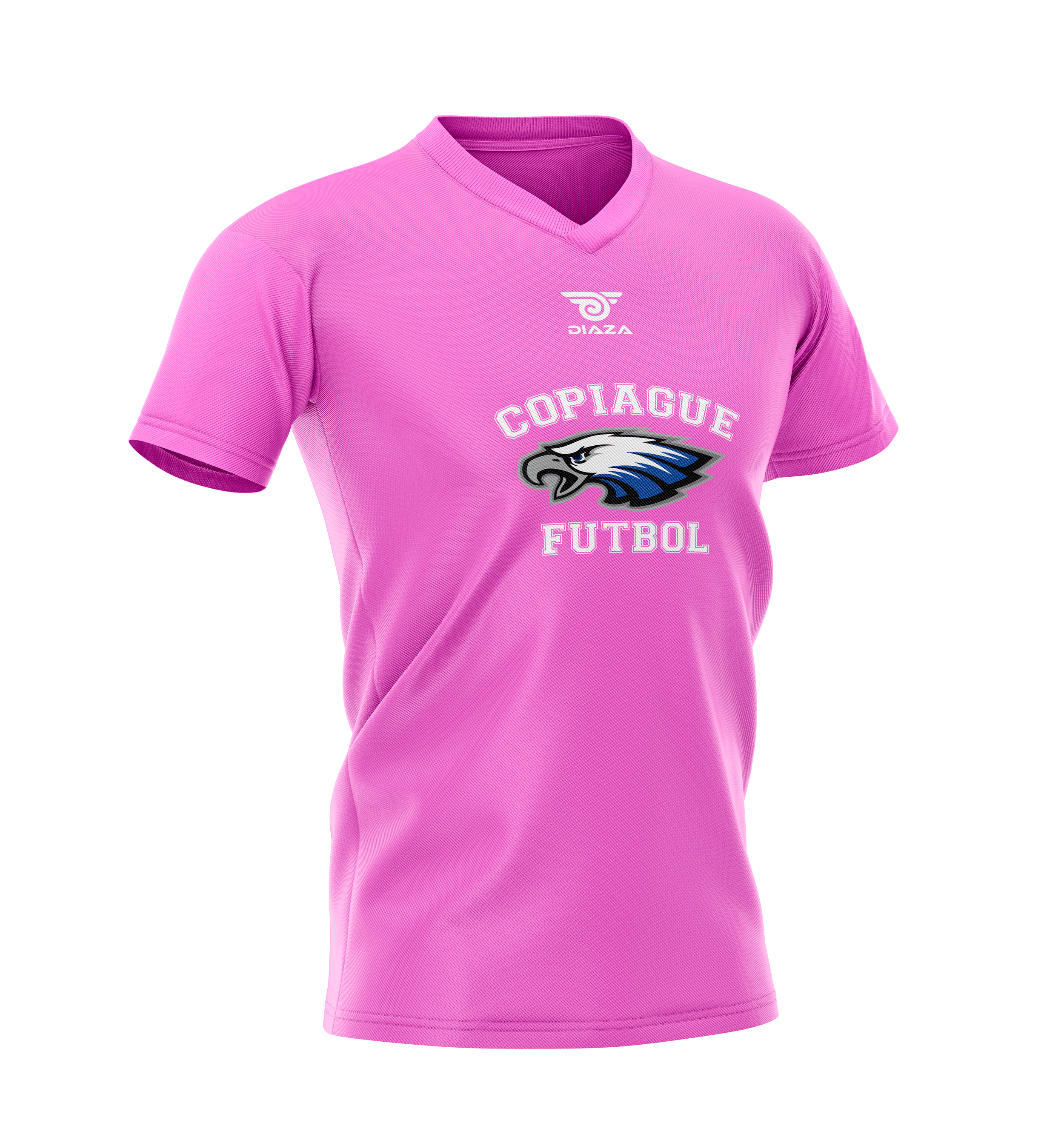 Copiague Soccer Cotton T-Shirt for Women - Soft Pink Breathable Tee for Training, Casual Wear & Fan Outfits
