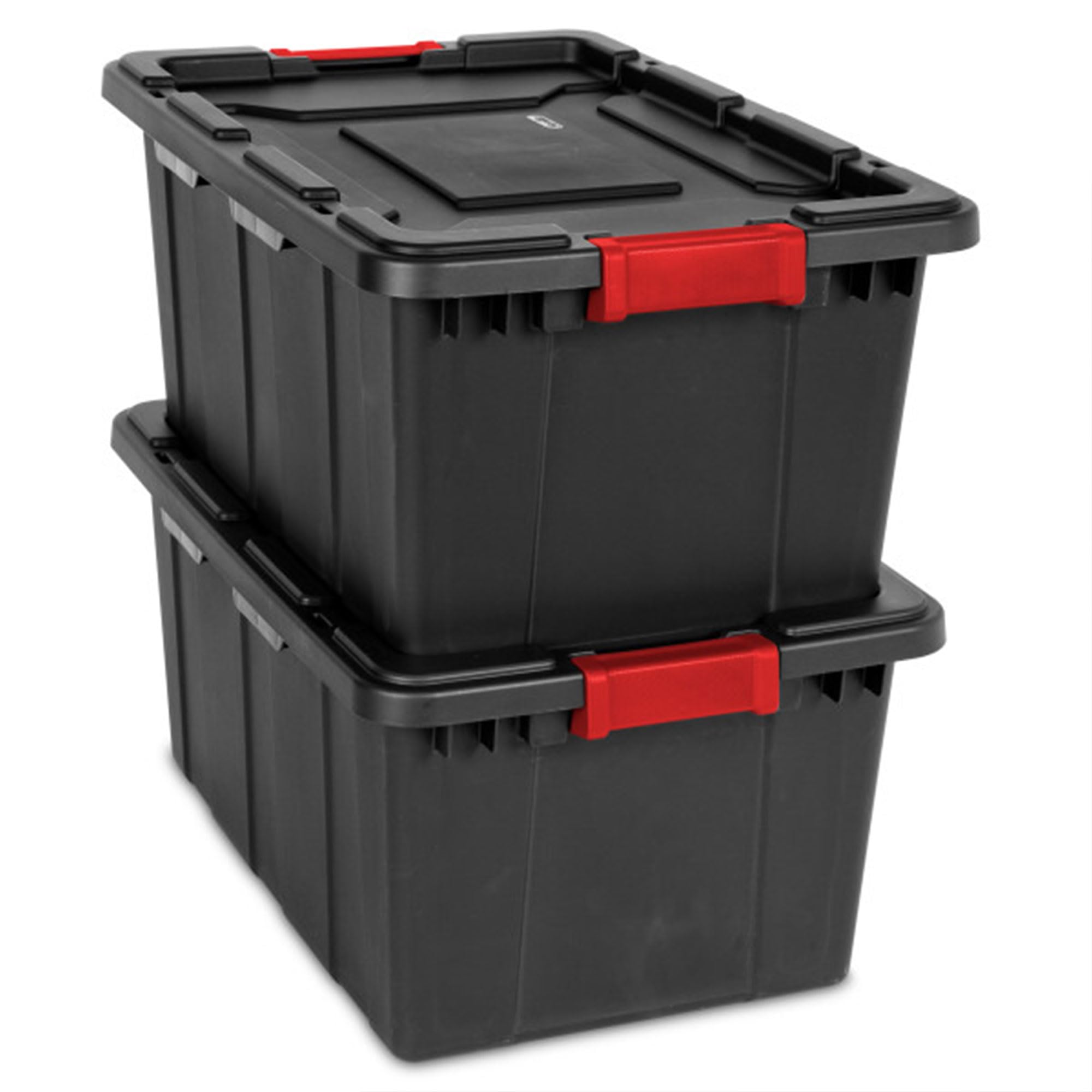 Sterilite 12-Pack 27 Gallon Clear Storage Bins with Lids for Home & Office Organization