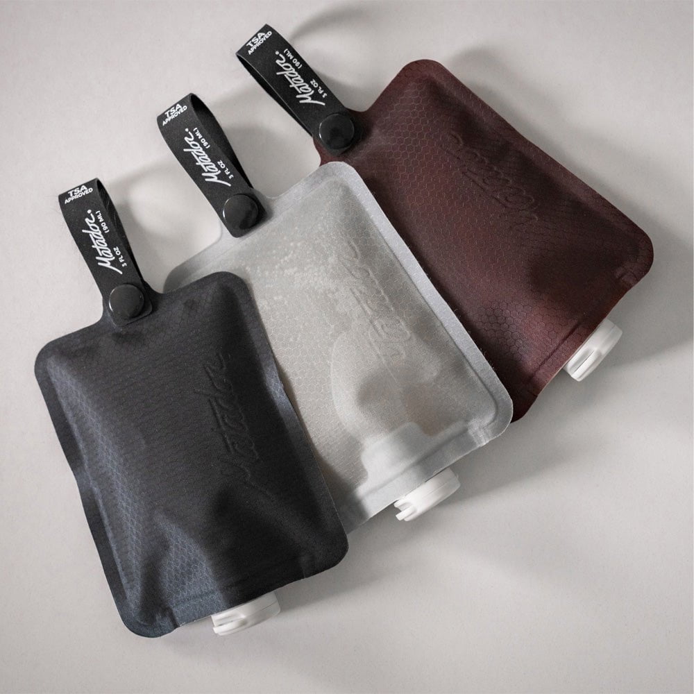 Matador FlatPak Toiletry Bottle 3 Pack - Leak-Proof Travel Containers for Shampoo, Lotion & Cosmetics | Perfect for Camping, Gym & Airplane Carry-On