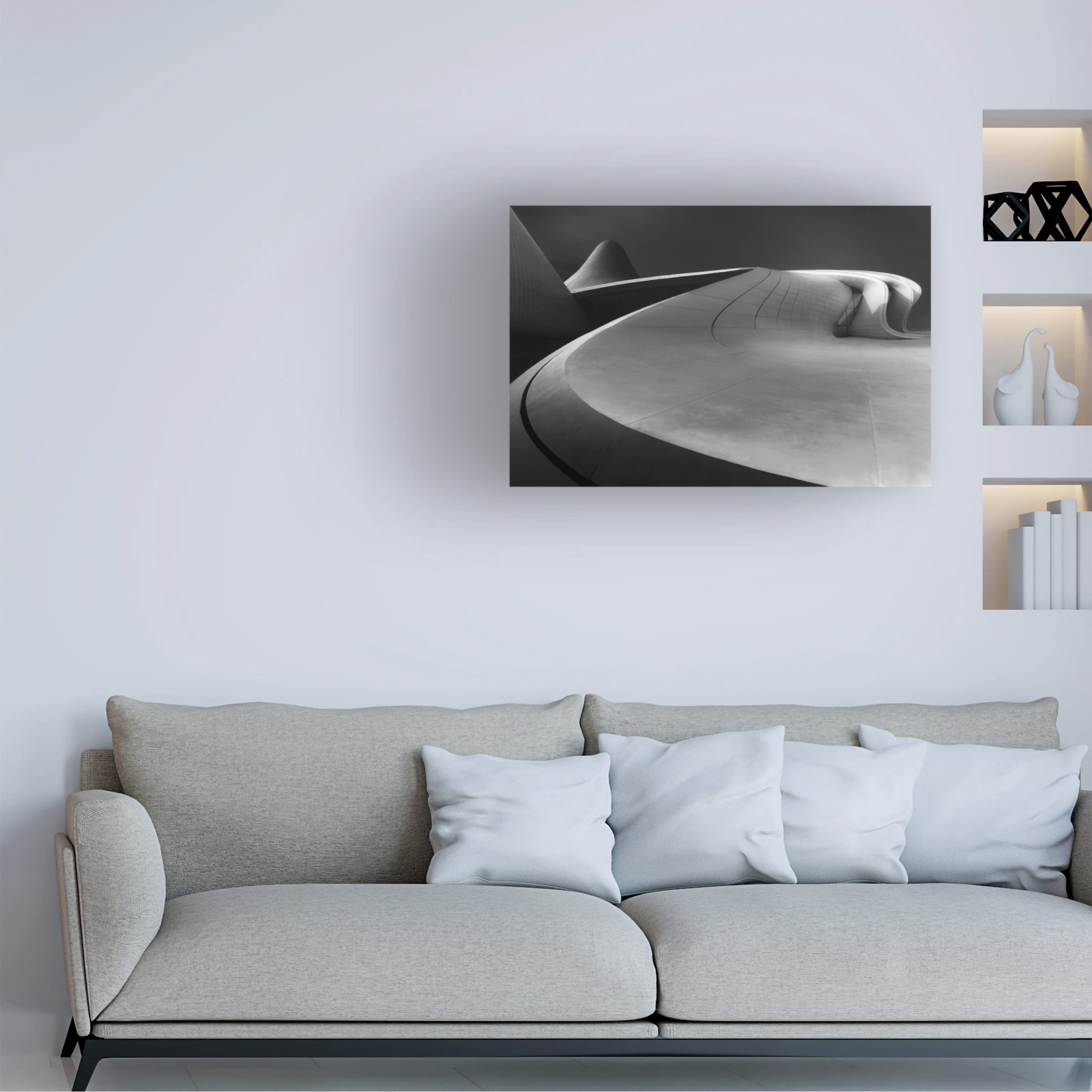 Trademark Fine Art 'Light Games' Canvas Wall Art by Olavo Azevedo - Modern Abstract Painting for Living Room, Bedroom & Office Decor