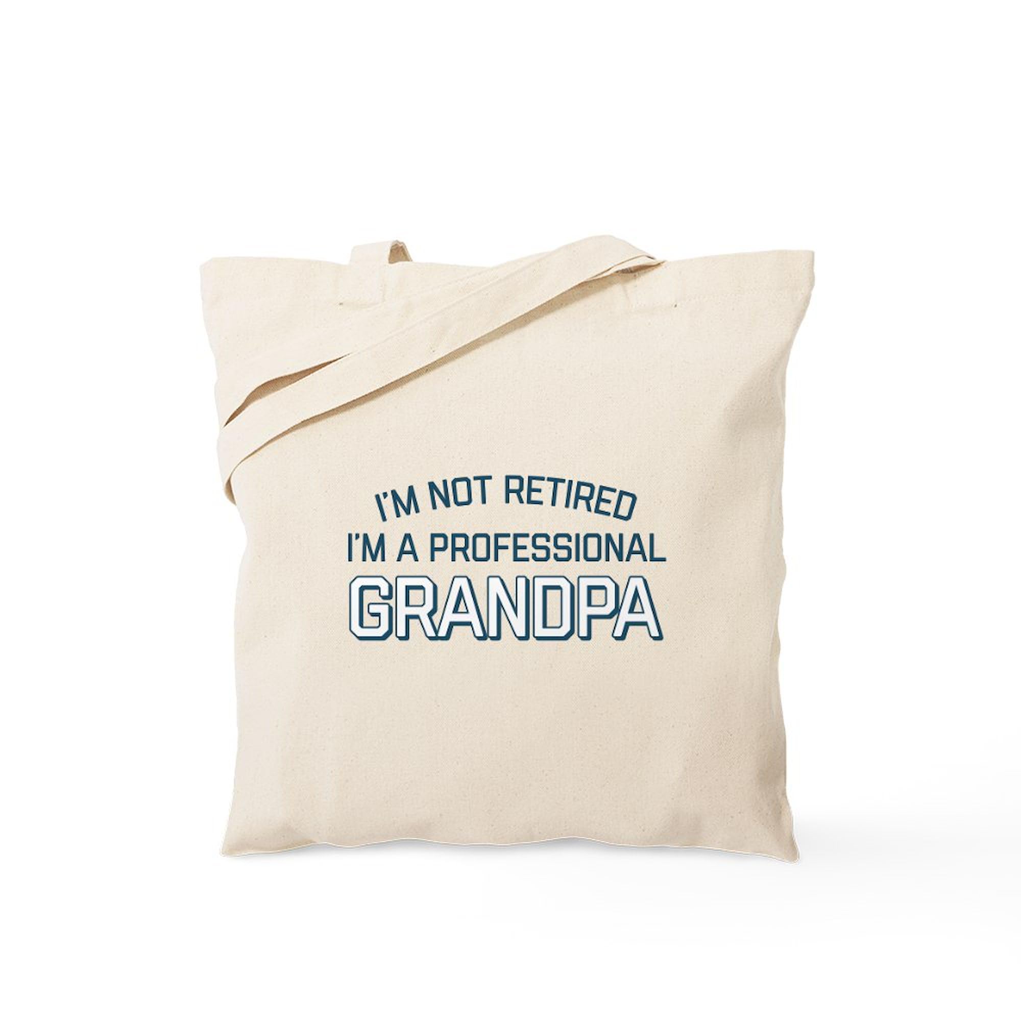 Professional Grandpa Tote Bag - Natural Canvas Reusable Shopping Bag for Groceries, Beach & Everyday Use | Durable & Eco-Friendly