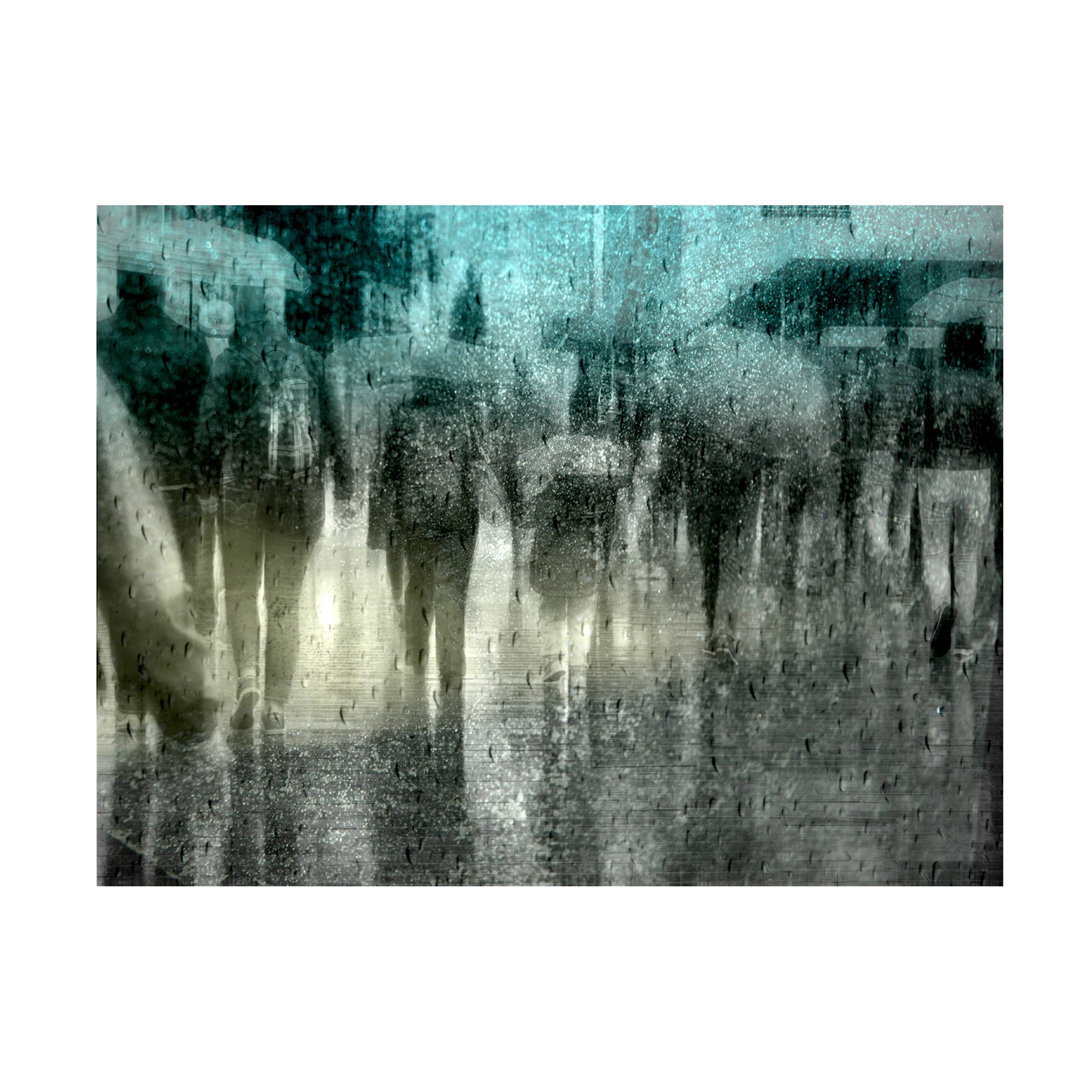 Trademark Fine Art 'Regen' Canvas Wall Art Print by Anette Ohlendorf - Modern Abstract Painting for Living Room, Bedroom & Office Decor