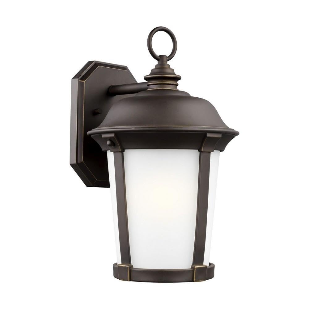 75W LED Outdoor Wall Lantern with Antique Bronze Finish - Large One Light Fixture for Porch, Patio & Garden Lighting - Weatherproof Exterior Sconce - Model BEL-2756539