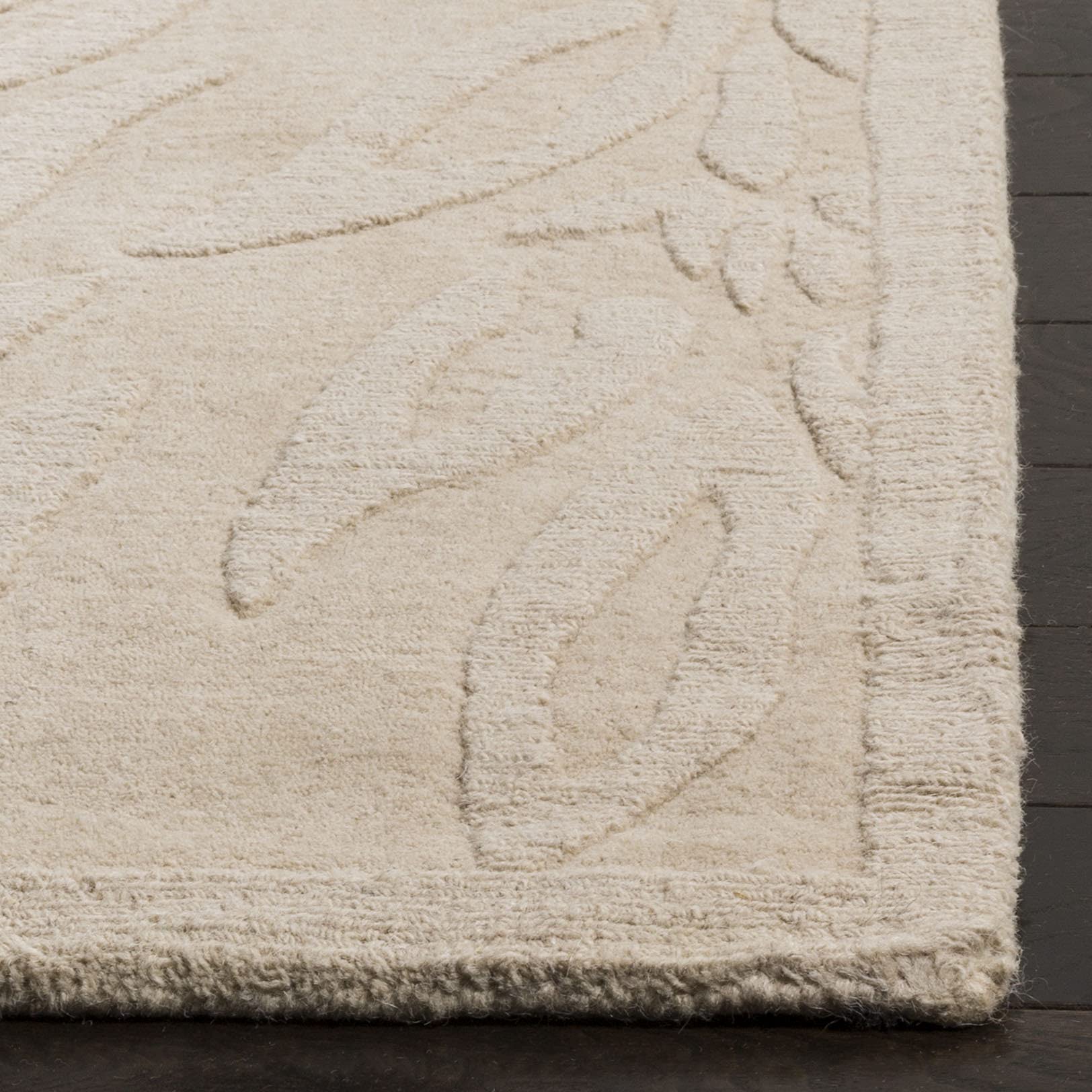 MARTHA STEWART x SAFAVIEH 8' x 10' Handmade Wool Area Rug - Buckwheat Flour MSR4621A - Perfect for Living Room, Bedroom & Home Decor