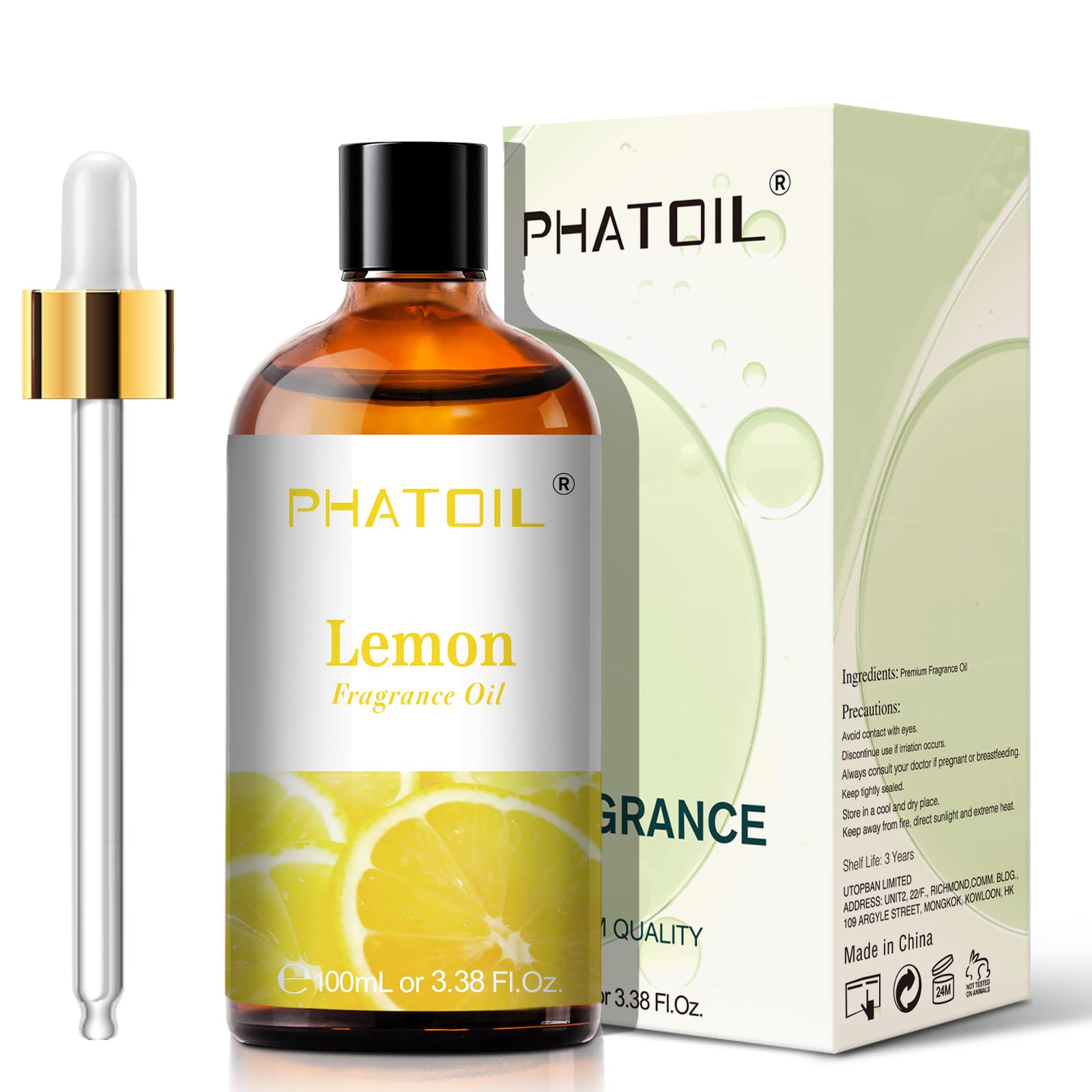 100ML Lemon Essential Oil for Aromatherapy, Diffuser & Humidifier - Pure Natural Fragrance Oil for Relaxation, Yoga, DIY Candle & Soap Making (3.38FL.OZ) - Perfect for Home Spa, Meditation & Stress Relief