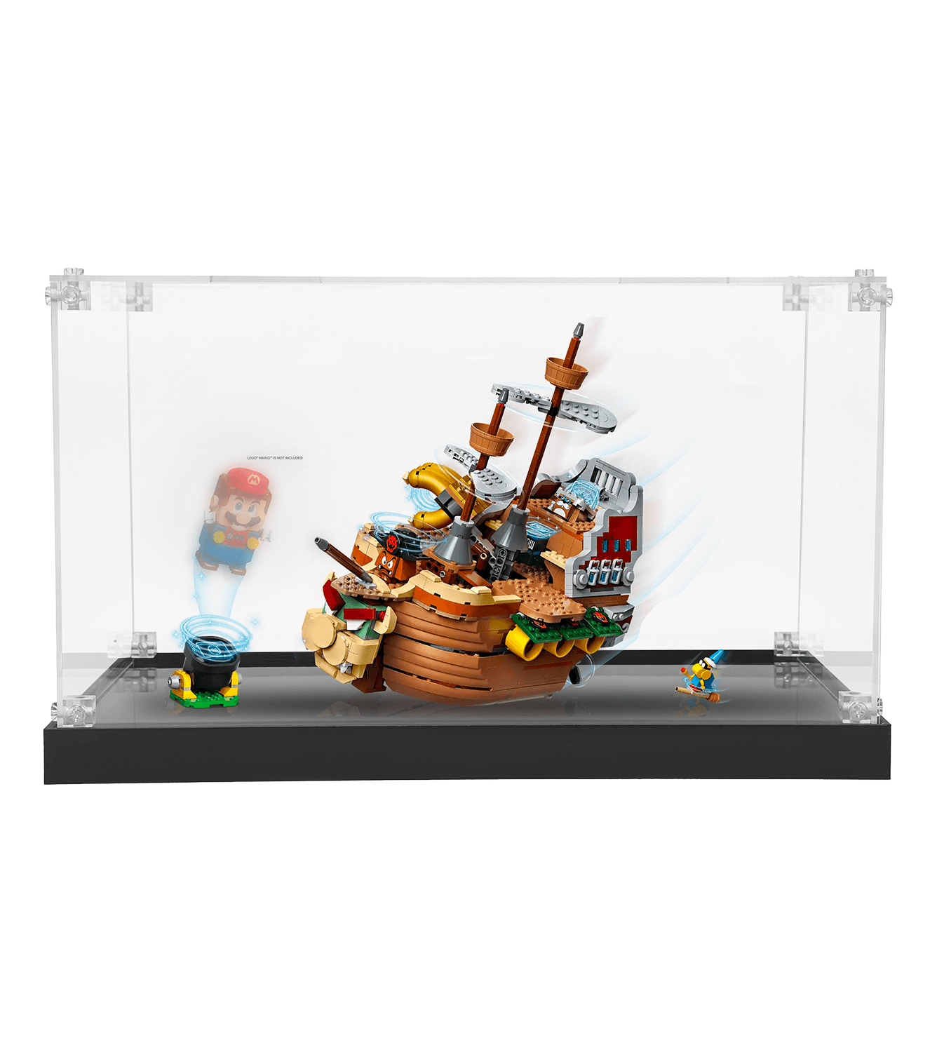 LEGO Super Mario Bowser's Airship 71391 Display Case - Clear Acrylic Protection for Collectible Building Sets | Perfect for Showcasing in Home, Office, or Gift Giving