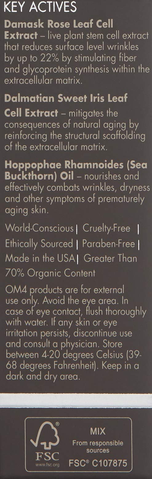 OM4 Fortify Age-Defying Botanical Stem Cell Concentrate - Non-Greasy Facial Oil for Deep Hydration | Nourishes Dry & Normal Skin | Perfect for Nighttime Skincare Routine & Daily Moisturizing