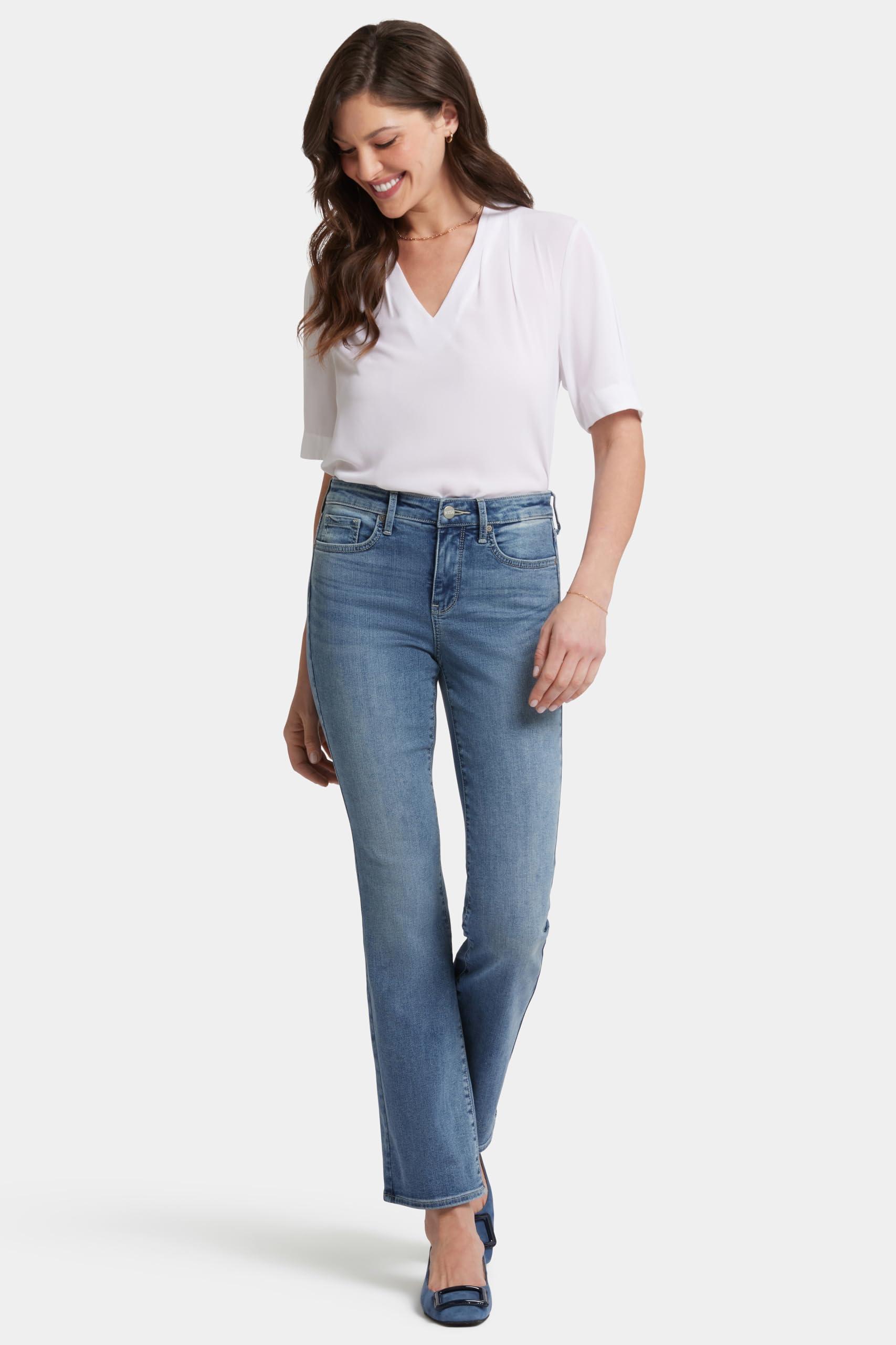 NYDJ Women's Petite Barbara Bootcut Jeans - Stretch Denim Pants for Comfort & Style | Perfect for Work, Casual Outfits & Everyday Wear