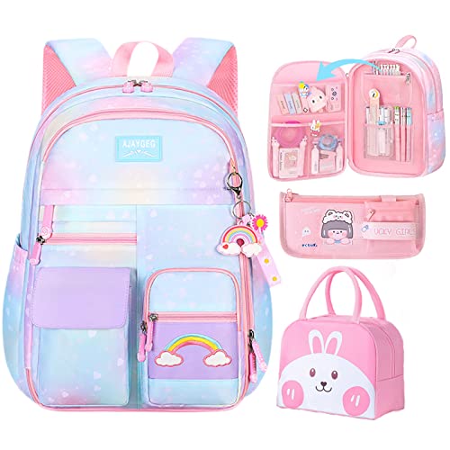 3 Pcs-set Blue Kawaii Backpack