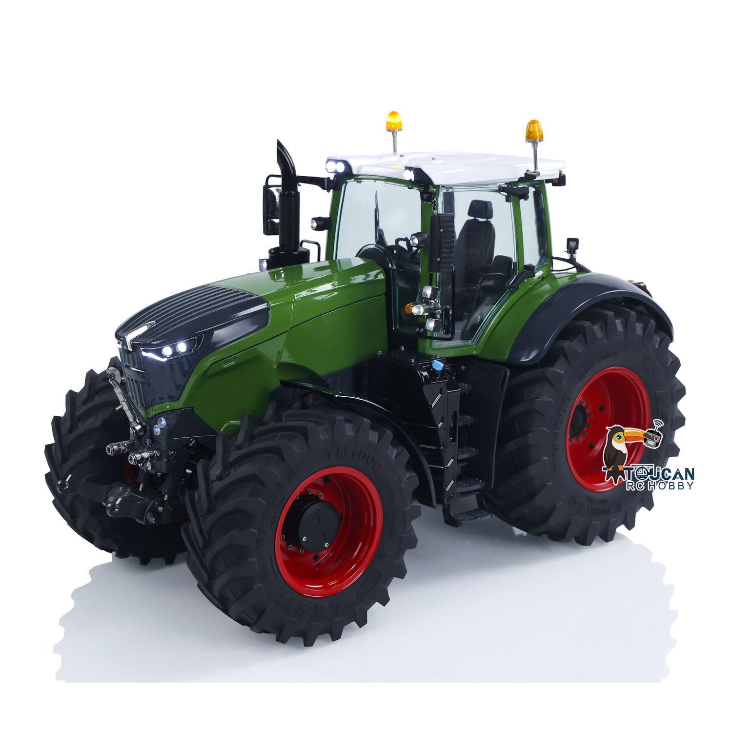 LESU AOUE 1050 1/14 Scale 4x4 Metal Hydraulic RC Tractor - 4WD Remote Control Truck with Realistic Smoke, Lights & Sounds - Electric Toy Car for Kids & Adults - Perfect for Farm Play, Off-Road Racing & Collectors