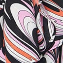 Smak Parlour Black & Pink Psychedelic Print Long Hair Scarf - Stylish Head Wrap for Women, Boho Fashion Accessory for Music Festivals & Beach Outfits