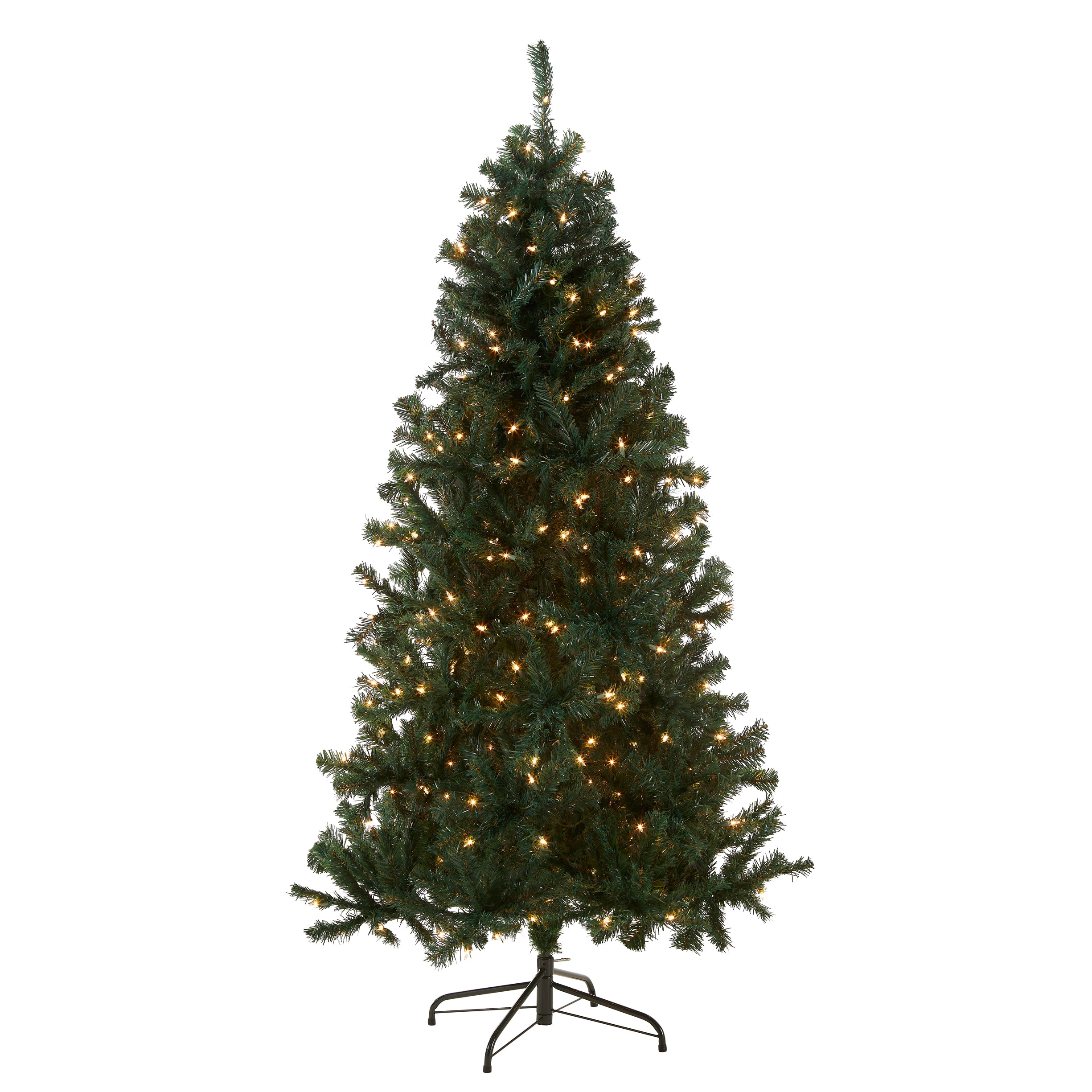 6 ft. Pre-Lit Acacia Artificial Christmas Tree with 200 Clear LED Lights - Perfect for Holiday Home Decor & Festive Indoor Decorations