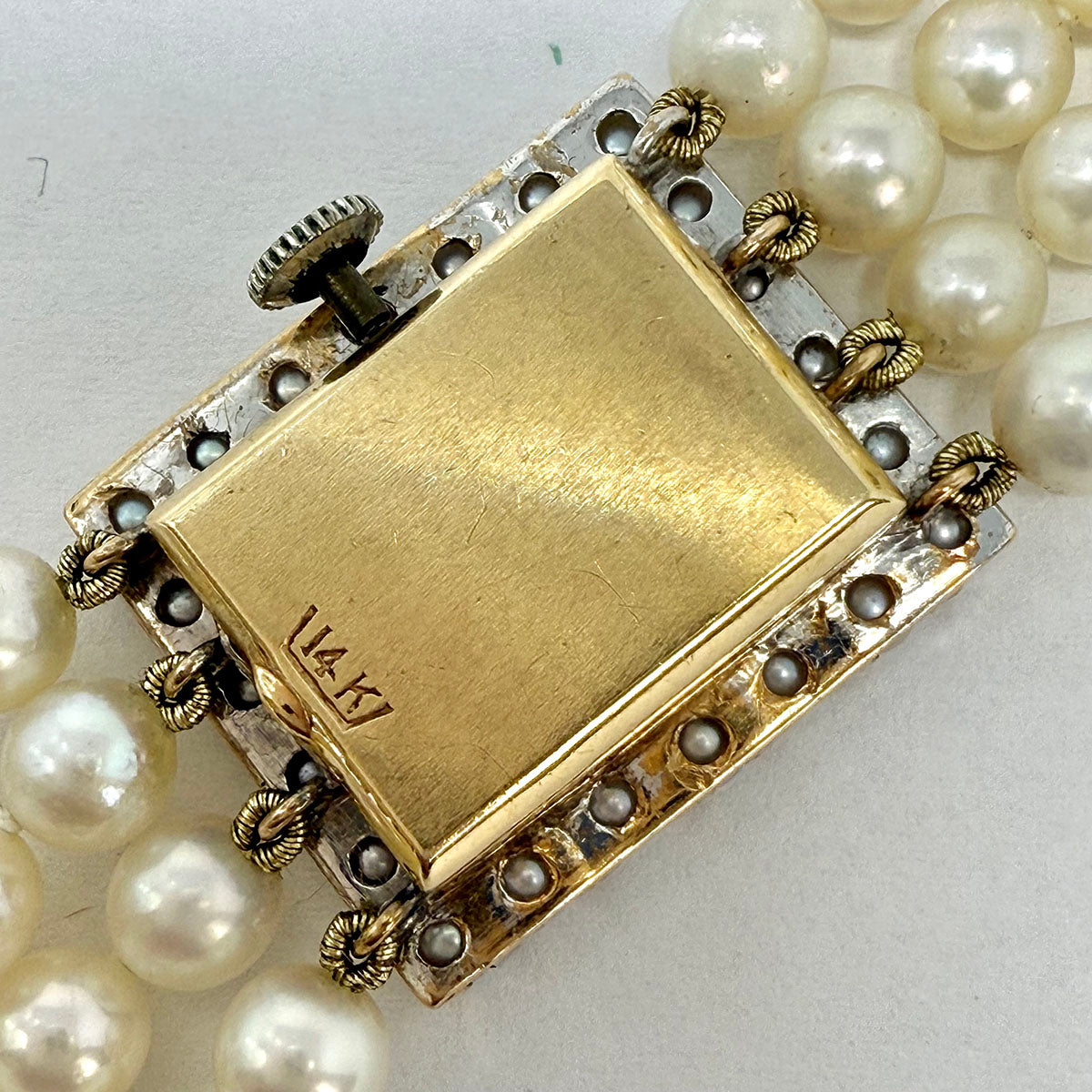 Amnon 17 Jewel Luxury Watch with 4 Strand Pearl Strap & Diamond Accents - Elegant Timepiece for Women, Perfect for Weddings, Parties & Formal Events