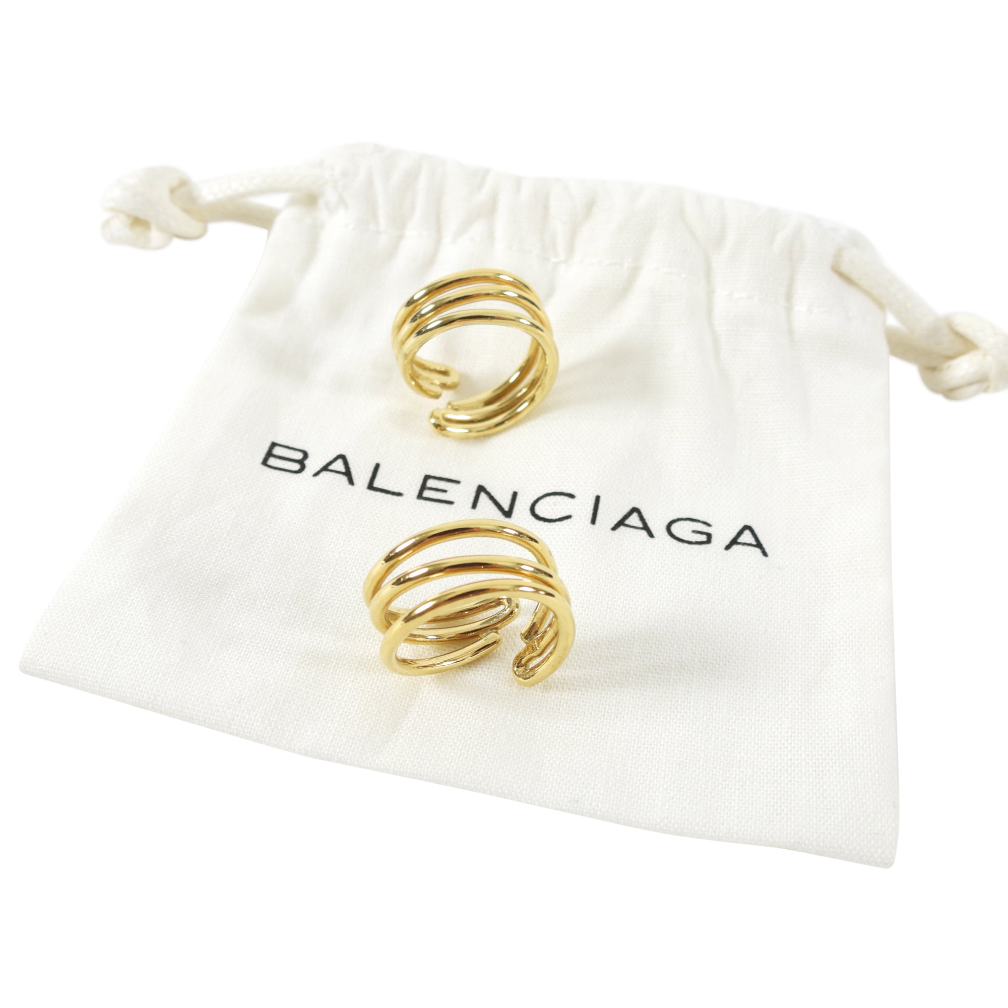 Balenciaga SS2013 Gold Tone Wire Rings Set - Fashion Jewelry for Women, Trendy Stackable Rings, Perfect for Parties, Date Nights & Everyday Wear