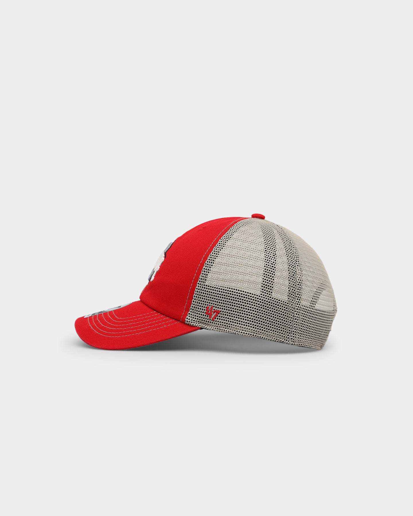 47 Brand Ohio State Buckeyes Trawler '47 Clean Up Adjustable Strapback Hat - Red - Perfect for Game Day, Tailgating & College Fan Gear