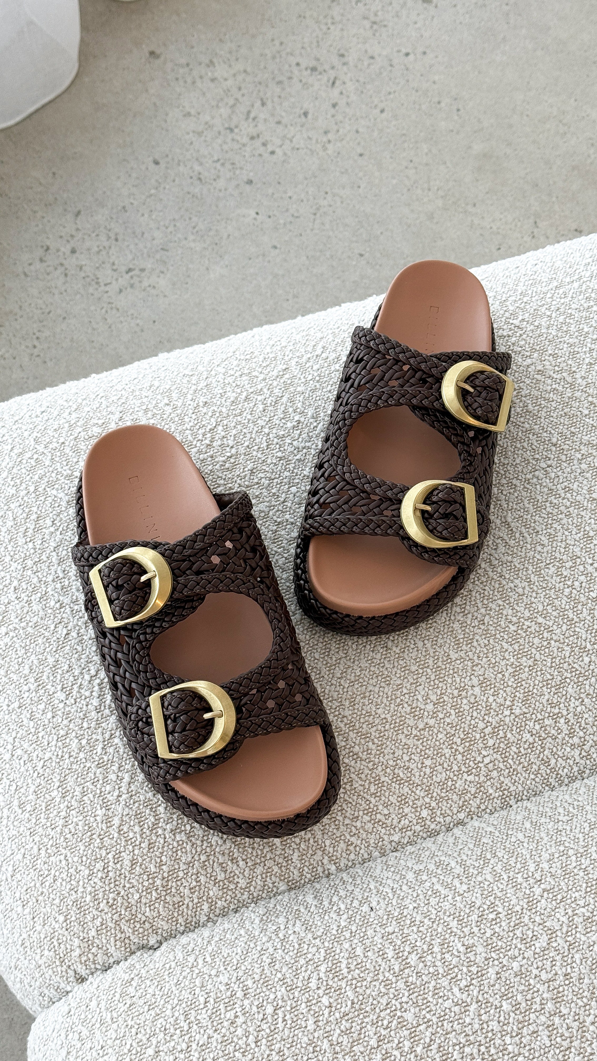 Gisella Women's Slide Sandals - Comfortable Hickory Leather Slippers for Indoor & Outdoor Use - Perfect for Home, Beach, and Casual Wear