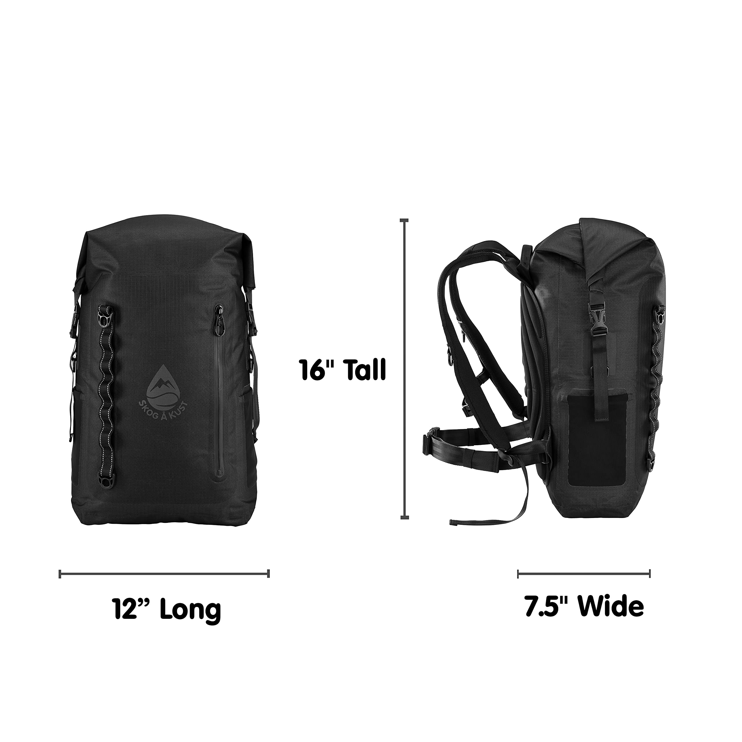 Waterproof Floating Backpack with Airtight Zipper Pocket - Lightweight Dry Bag for Kayaking, Boating & Beach | Skog Å Kust BackSåk Pro Outdoor Gear