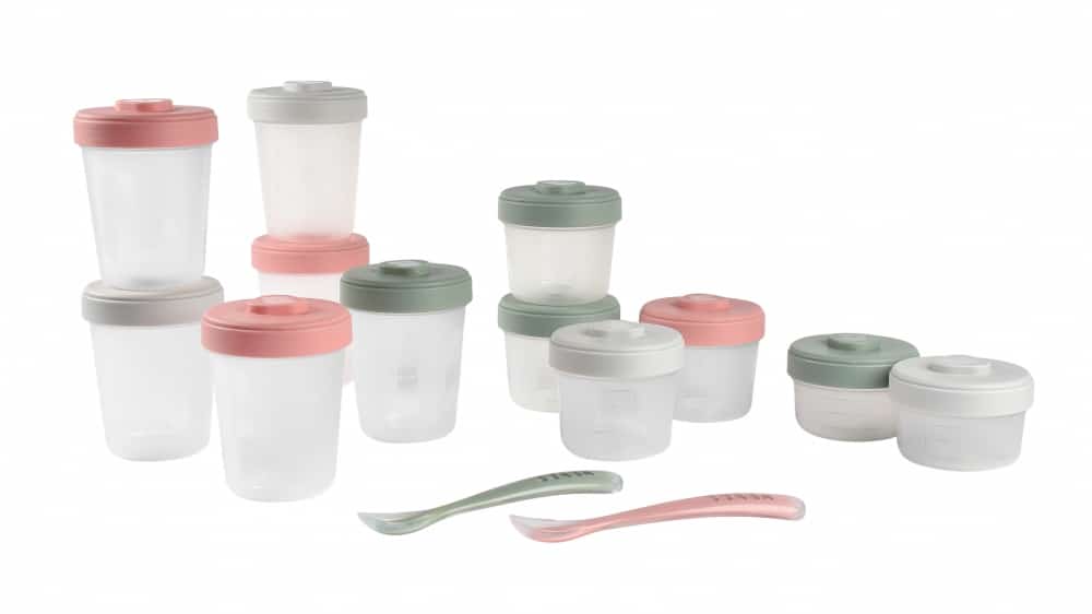 BEABA 12-Piece Baby Food Storage Containers with Lids & Spoons - BPA-Free, Leak-Proof for Freshness - Perfect for On-the-Go Meals, Daycare & Travel