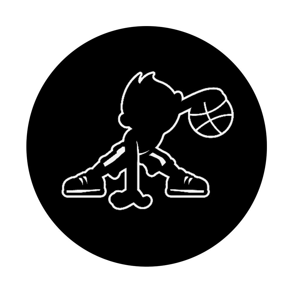 Basketball Hoop PopSockets Swappable Grip - Phone & Tablet Stand with Baller Bball Icon - Perfect for Basketball Fans & Mobile Gaming