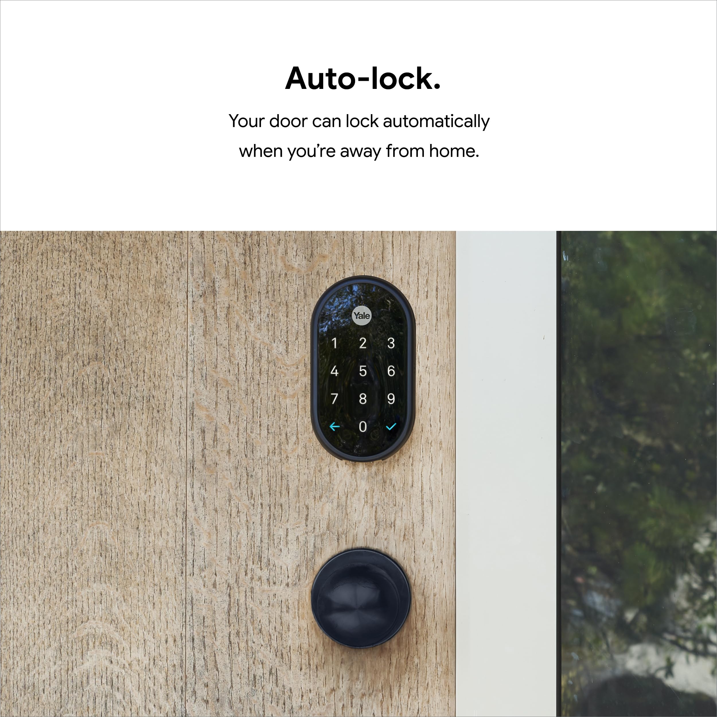 Google Nest x Yale Smart Lock - Keyless Entry Deadbolt with Tamper-Proof Keypad - Black Suede Finish for Front Door Security (Ideal for Smart Homes, Vacation Rentals & Airbnb Properties)