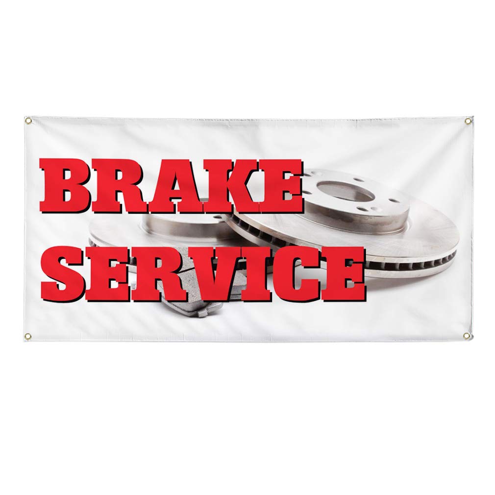 Vinyl Banner - 60x144 Inches with 10 Grommets | Weatherproof, Durable for Auto Brake Service, Car Dealerships & Outdoor Yard Signs | Perfect for Automotive Shops, Industrial Use & Vehicle Advertising