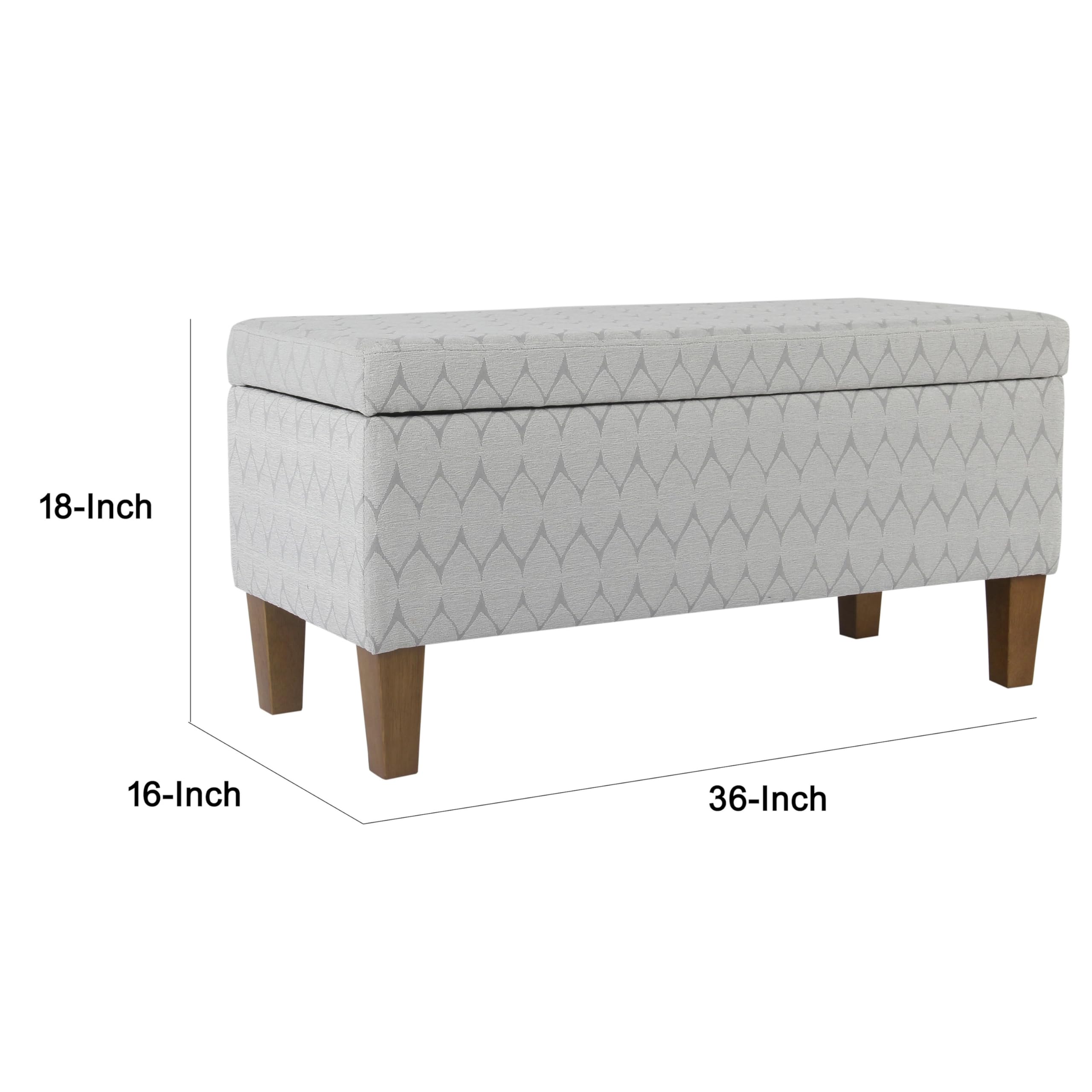 HomePop Textured Large Decorative Storage Bench - Gray & Brown, 36