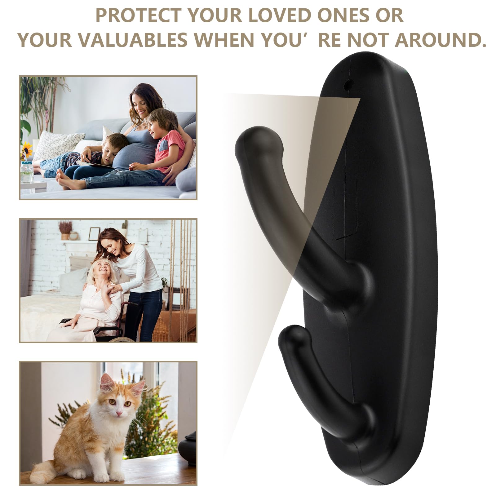 Mini Hidden Spy Camera Clothes Hook - 1080P HD Covert Surveillance Camera with Motion Detection, No WiFi Indoor Security Camera for Baby, Pet, Home & Office Monitoring