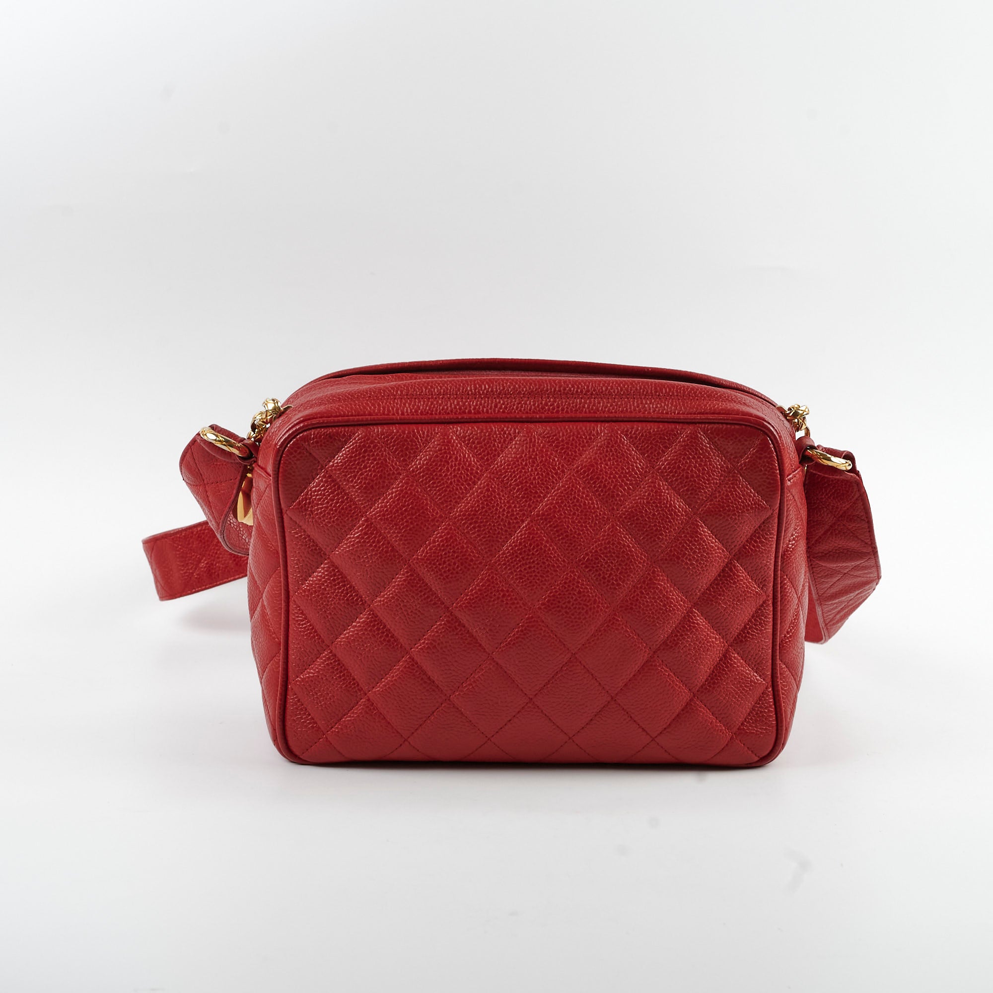 Chanel Camera Red Caviar Leather Crossbody Bag - Series 2 | Luxury Designer Handbag for Women, Perfect for Date Night & Special Occasions