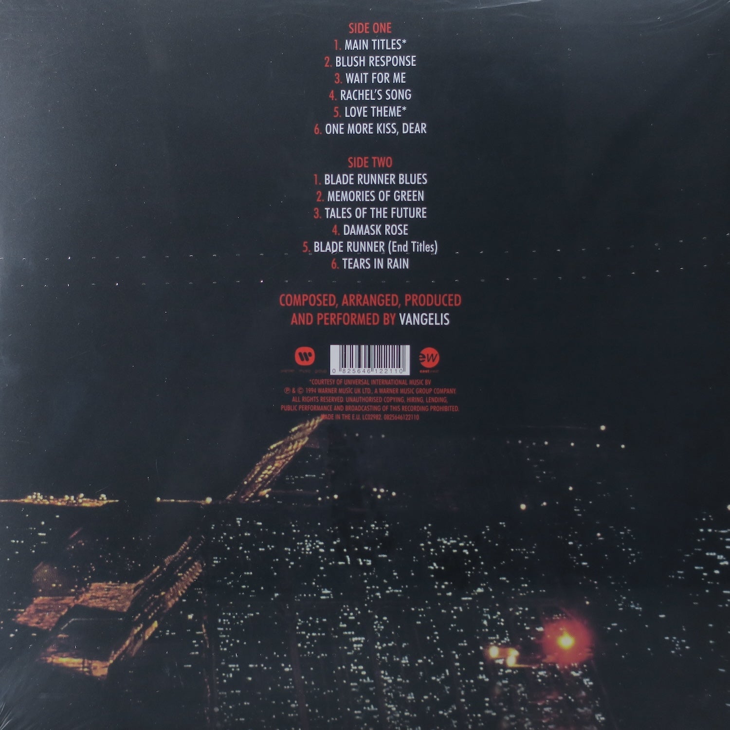 Vangelis 'BLADE RUNNER' Original Motion Picture Soundtrack 180g Vinyl LP Record - Perfect for Movie Nights & Sci-Fi Music Collectors