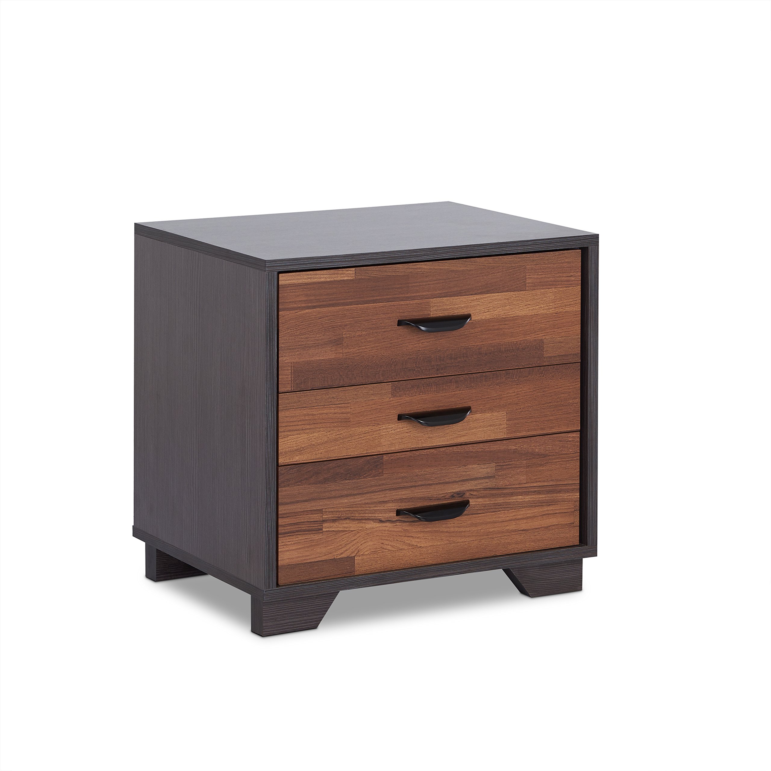 ACME Furniture Eloy Nightstand - Walnut Finish Bedside Table with Storage Drawer | Perfect for Bedroom, Guest Room, or Dormitory