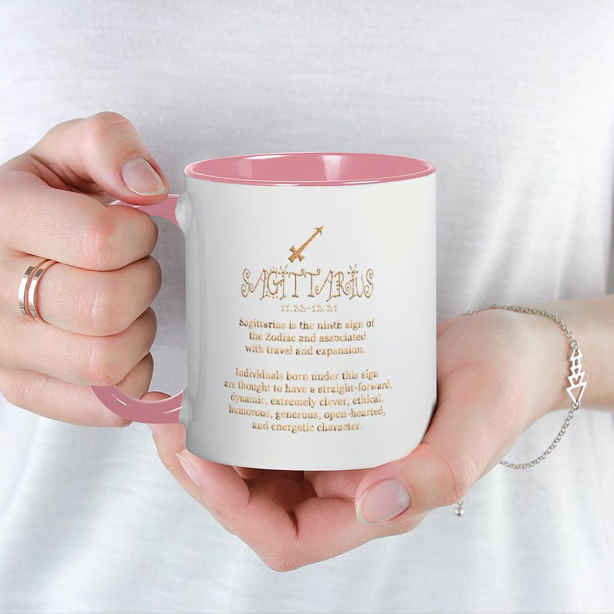 Sagittarius Zodiac Sign 11 oz Ceramic Coffee Mug - 325 ml White Tea Cup for Hot & Cold Drinks - Perfect for Home, Office, or Gift for Sagittarius Birthday