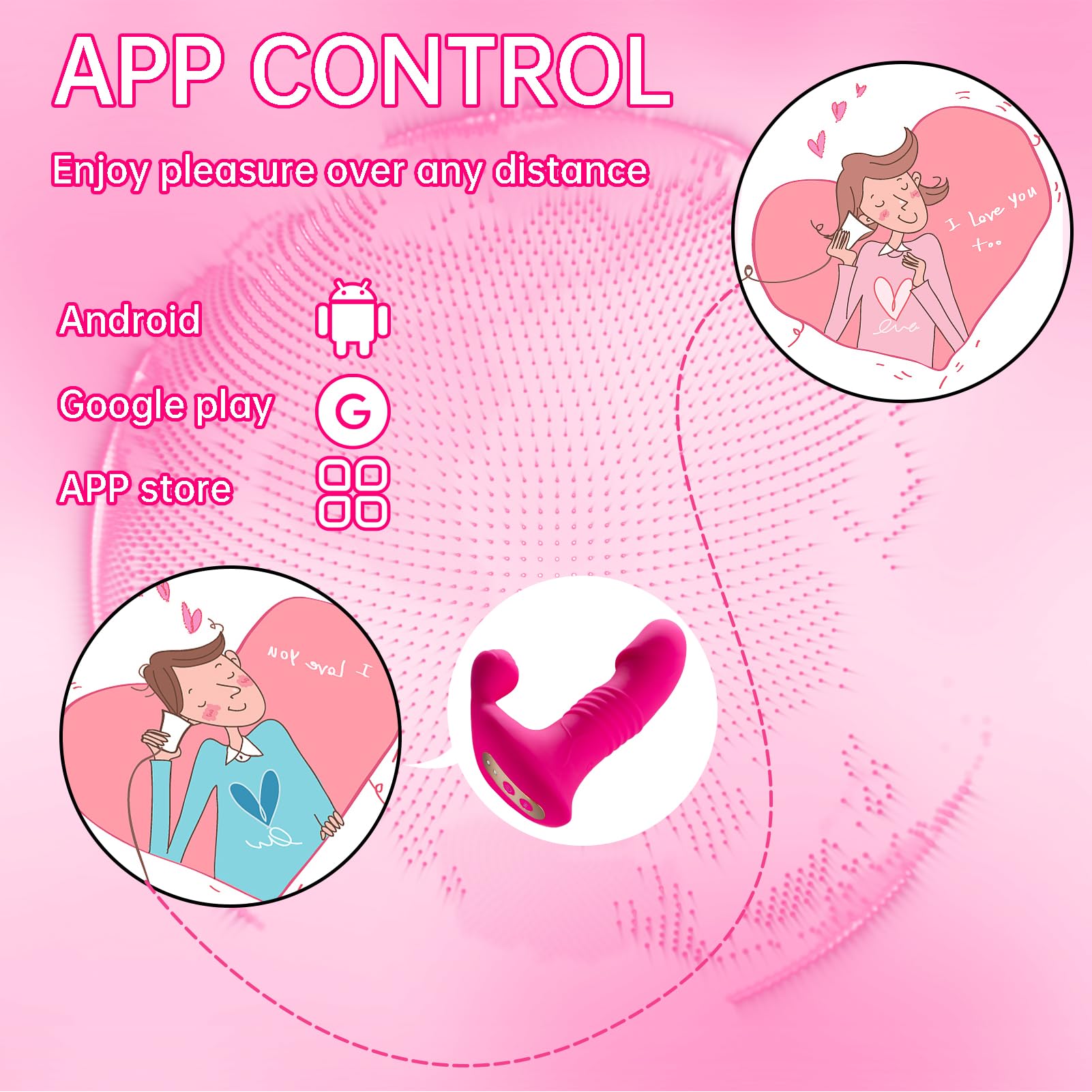 **Wearable G-Spot Dildo & Clitoral Vibrator – APP Remote Control Panty Vibrator with 10 Thrusting & Vibrating Modes – Adult Sex Toy for Women & Couples – Perfect for Solo Play & Couples’ Intimacy**