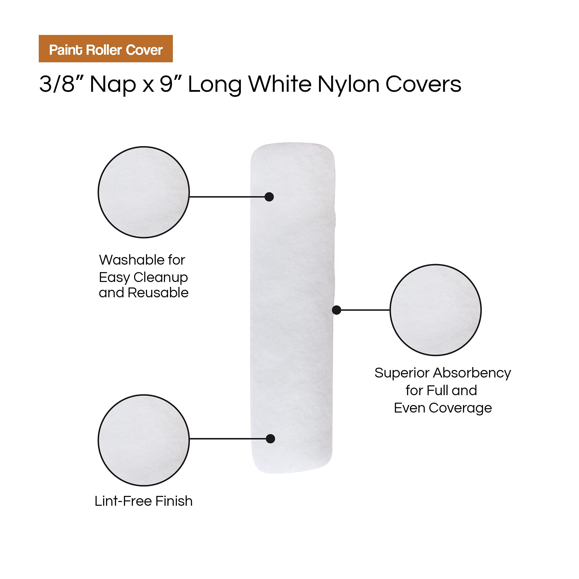 Vermeer 5-Pack Paint Roller Covers - 3/8