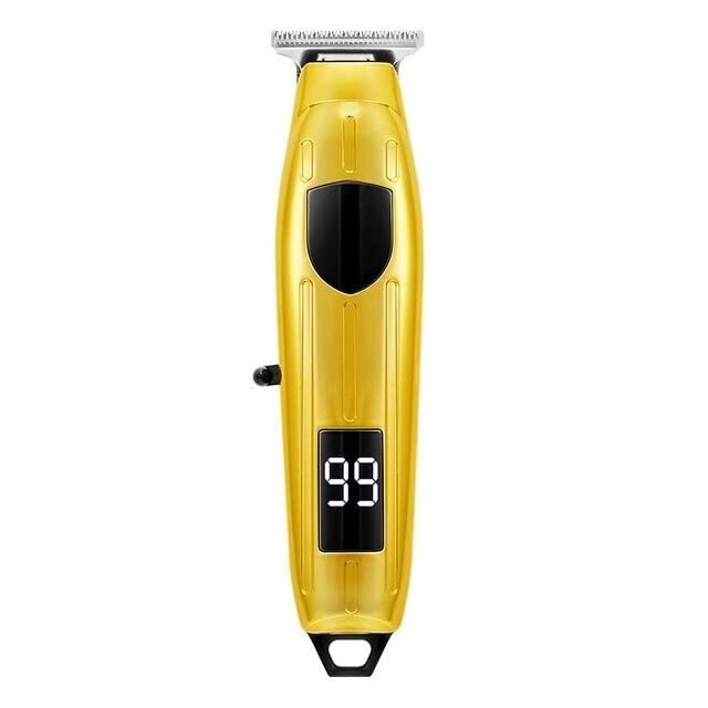 Professional Hair Clippers for Men & Kids - USB Rechargeable Cordless Hair Trimmer with Digital Display - Gold Edition - Perfect for Home Haircuts, Barber Shops & Travel Grooming
