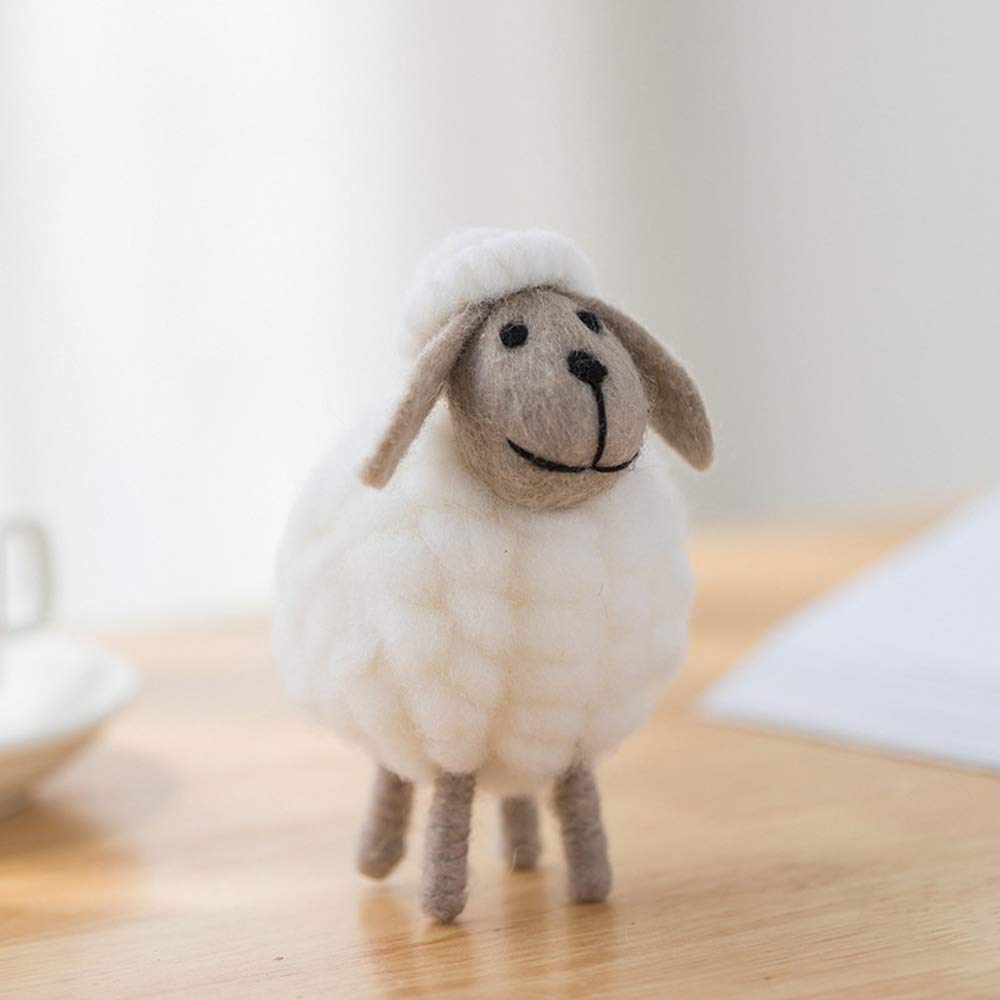 Adorable Felt Sheep Plush Hanging Decor - Cute Lamb Figurine for Christmas, Easter & Holiday Party Decorations (6 x 6 x 11cm) - Perfect for Nursery, Baby Shower & Seasonal Home Décor