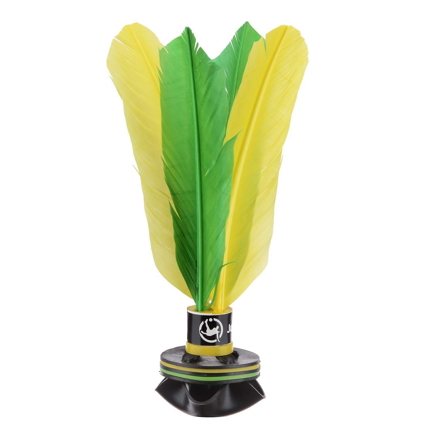 Juggle Pro Peteca Brasil – Handheld Feather and Soft Rubber Shuttlecock – Beach and Outdoor Game for Solo or Group Play, 21 cm – Perfect for Backyard Fun, Picnics, and Team Sports