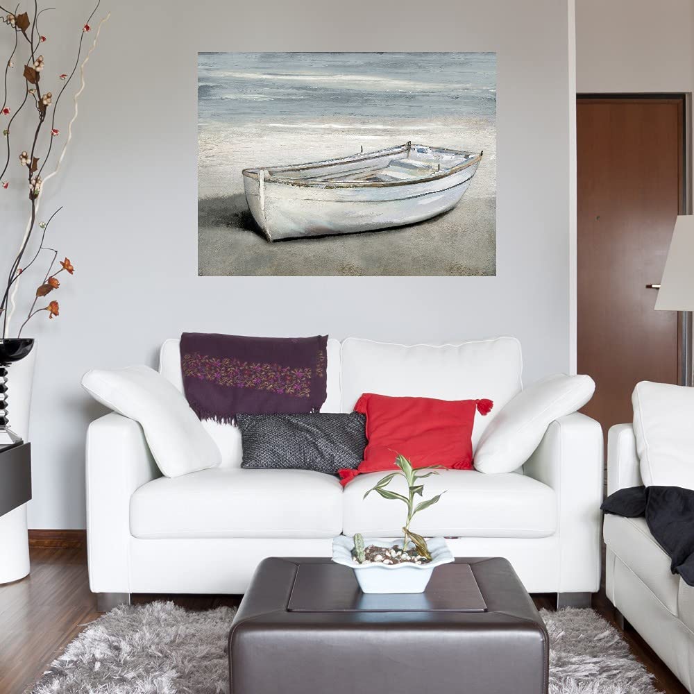Beached Fine Art Canvas Wall Decor by Artist Mark Chandon - 46x35 Inch Ready-to-Hang Painting for Living Room, Bedroom, Office & More - Coastal Home Decor Perfect for Beach Houses & Nautical Themed Interiors